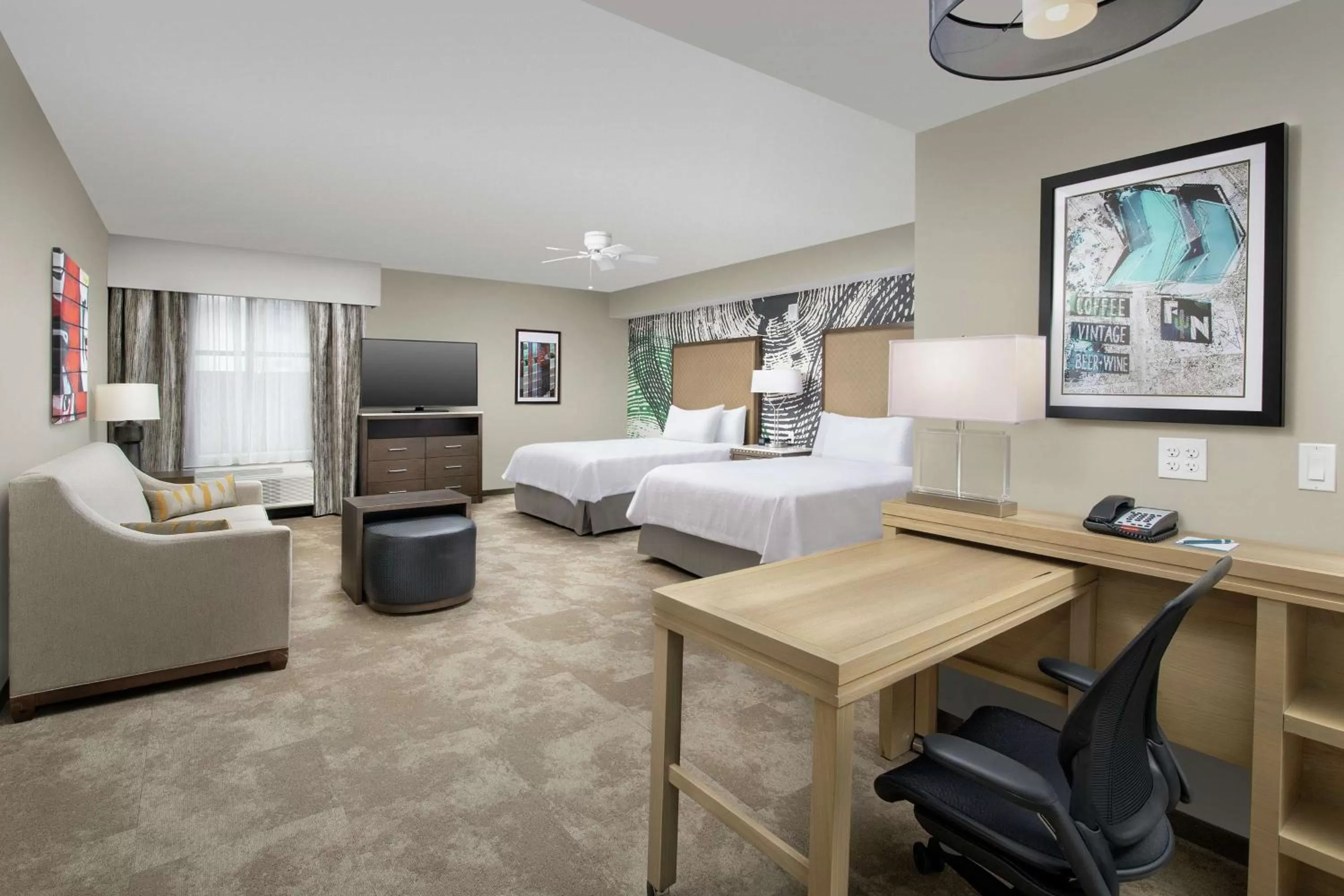 Studio Suite with Two Queen Beds - Hearing Access/Non-Smoking in Homewood Suites by Hilton Austin Downtown