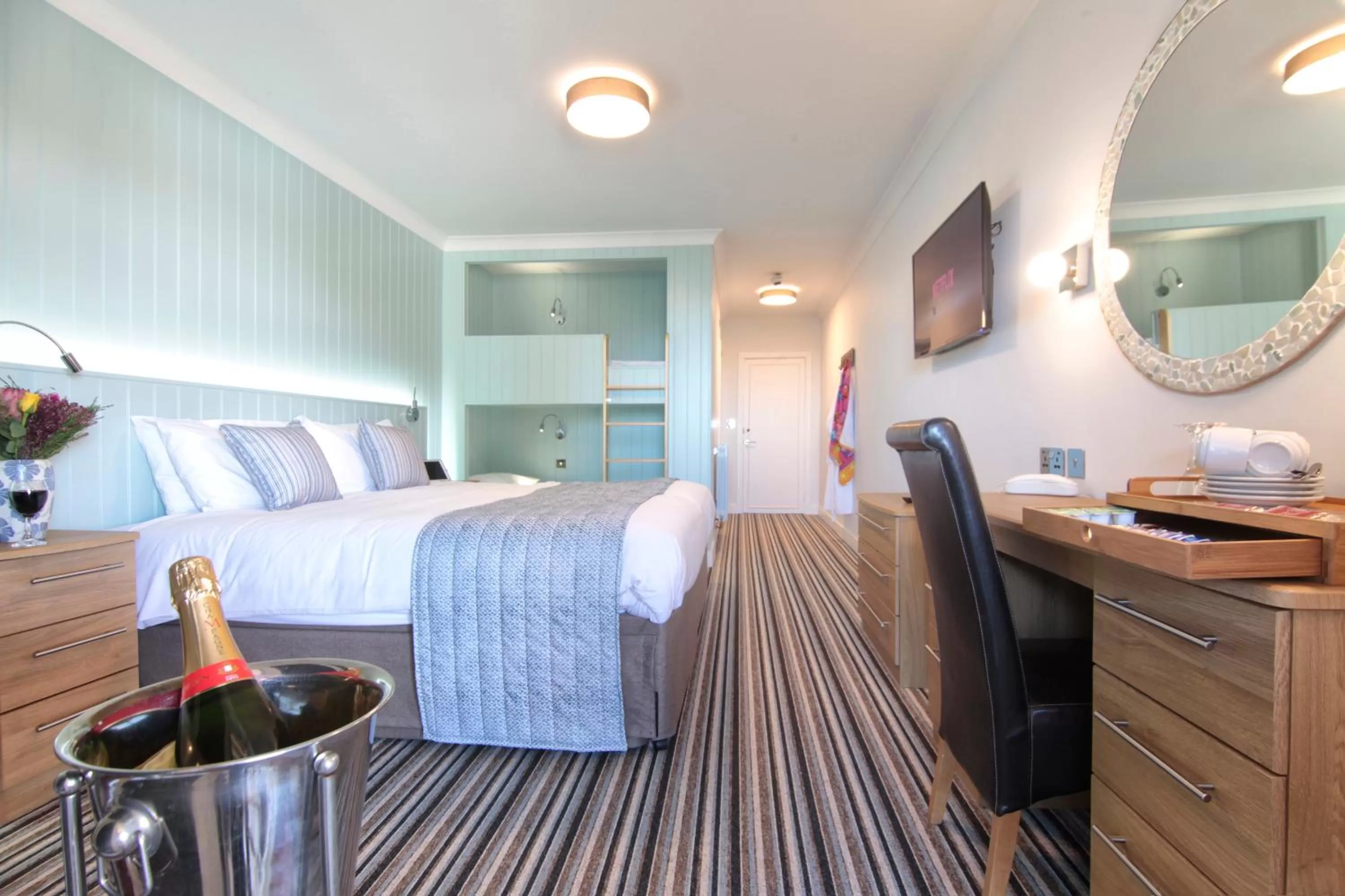 Family Room with Sea View (2 Adults + 2 Children) in Luccombe Hall Hotel