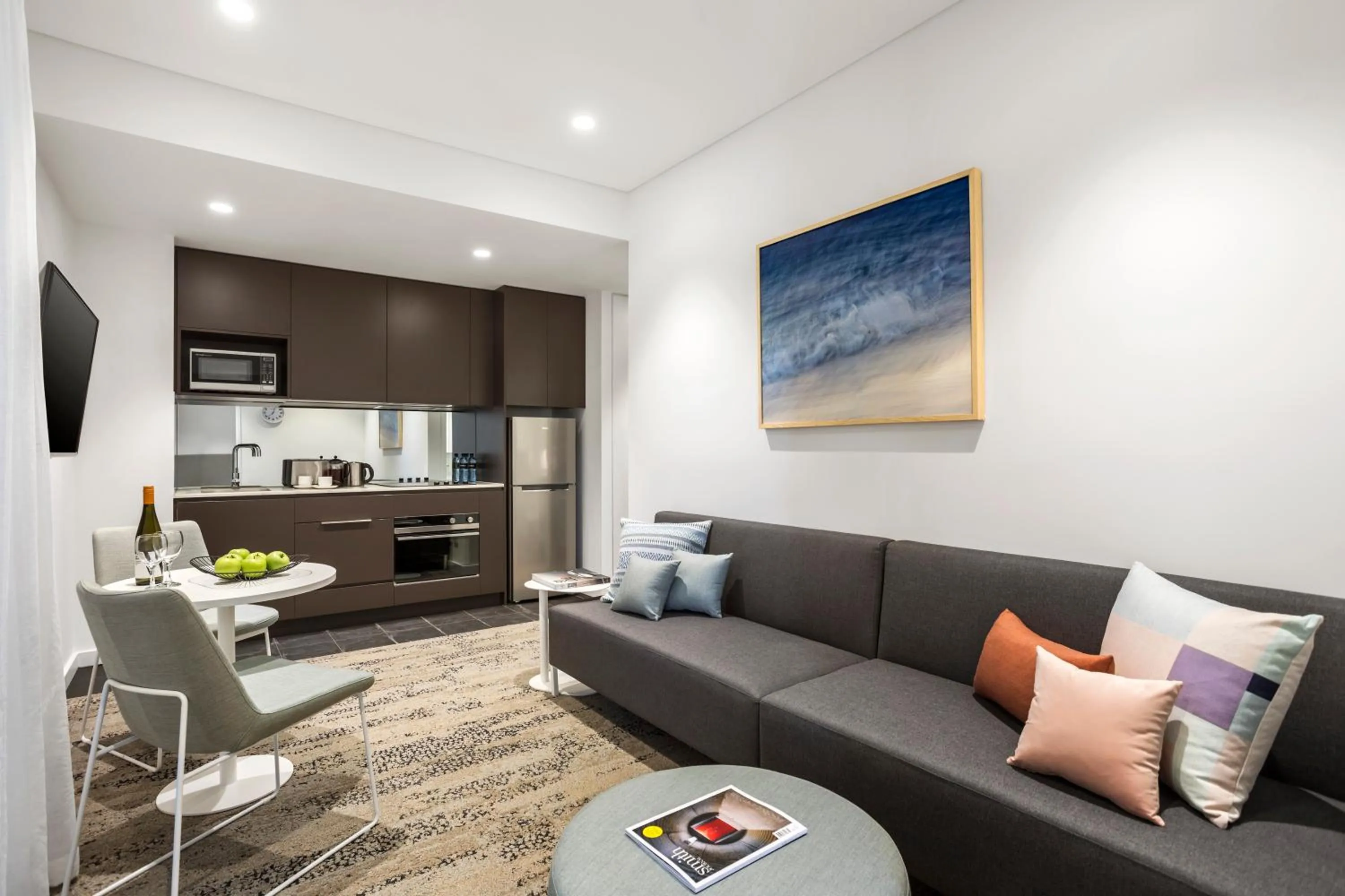 Living room in Quest North Sydney