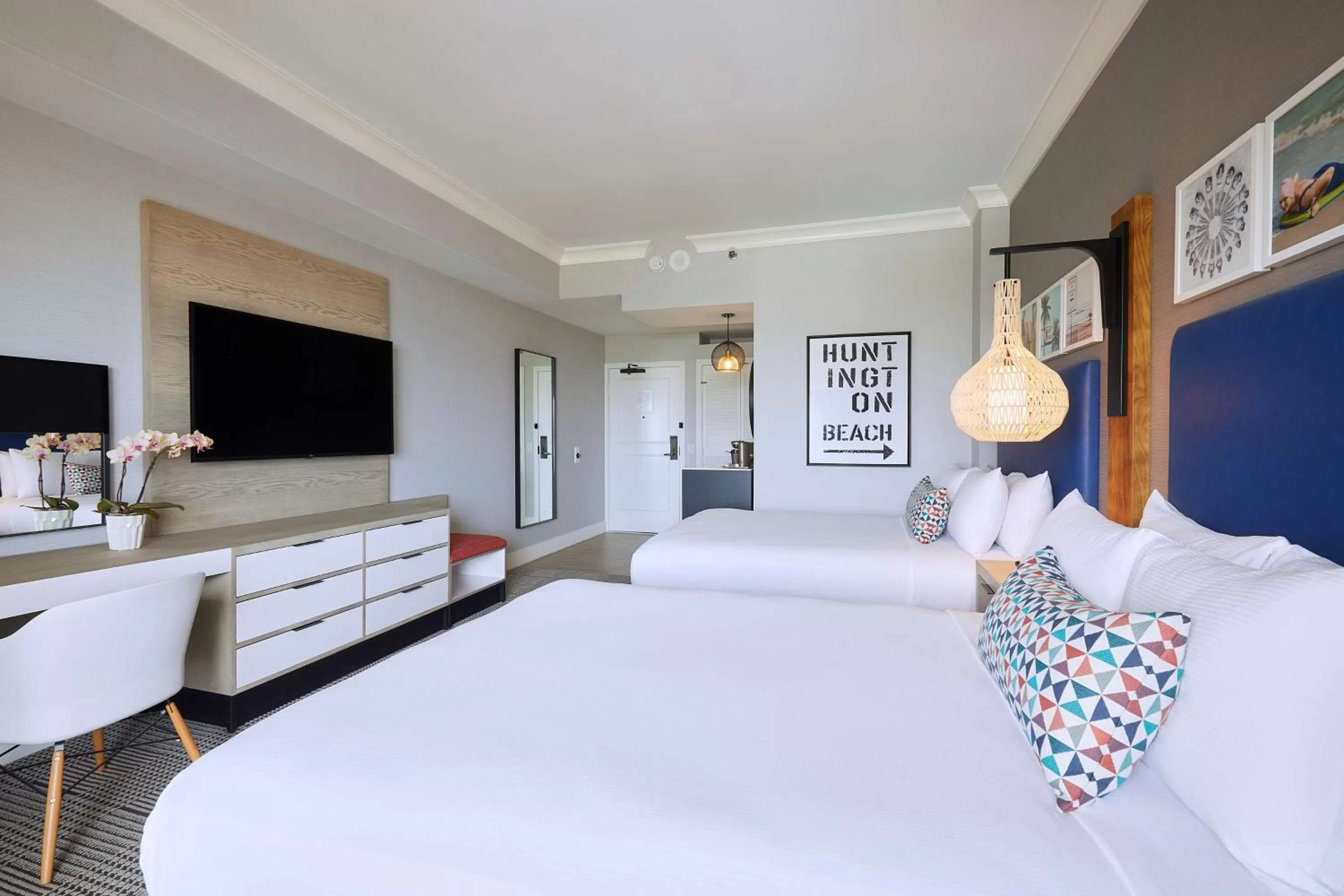 Queen Room with Two Queen Beds - Huntington Tower - Ocean Front in The Waterfront Beach Resort, A Hilton Hotel