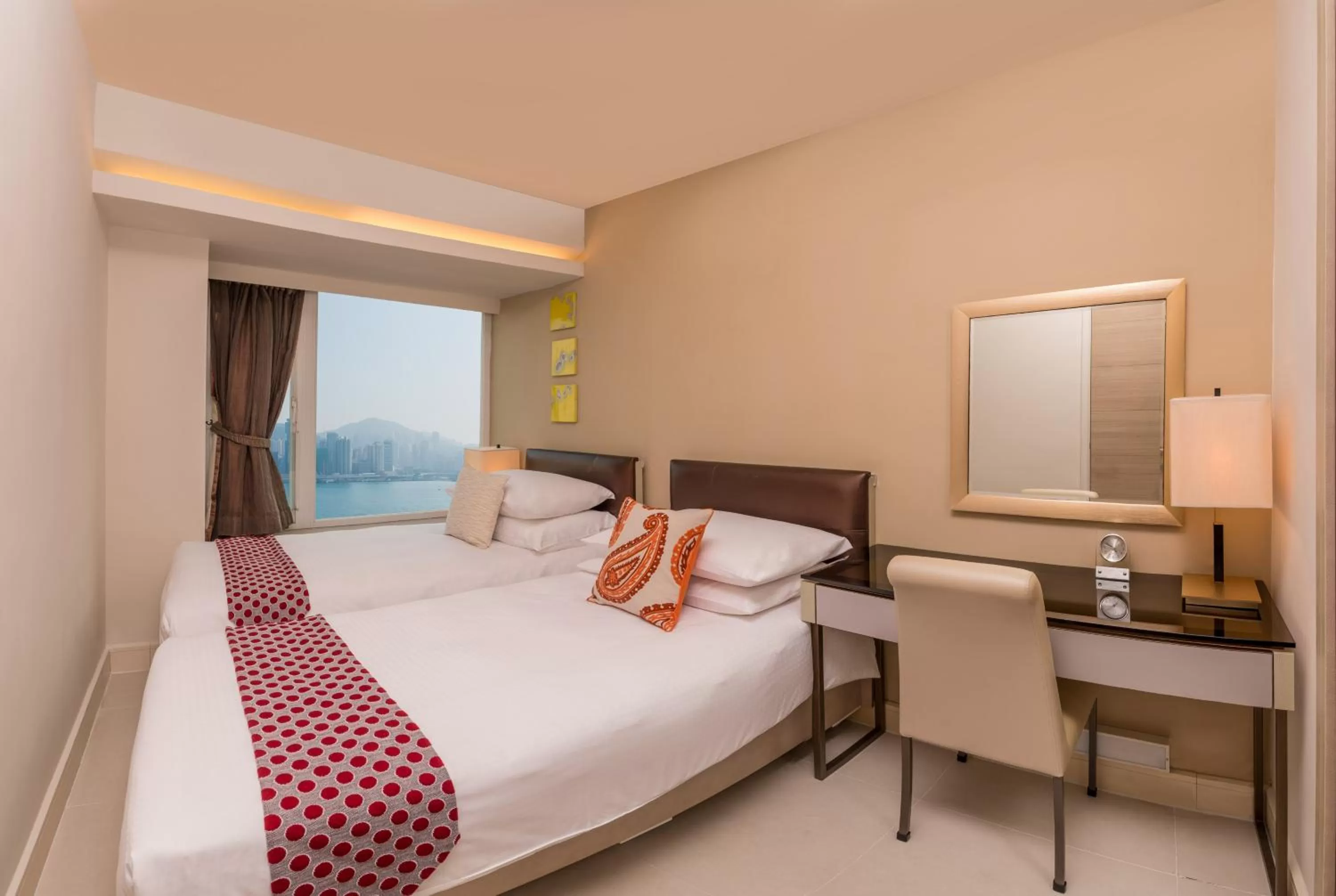 Two-Bedroom Quad Suite with Harbor View in Kowloon Harbourfront Hotel