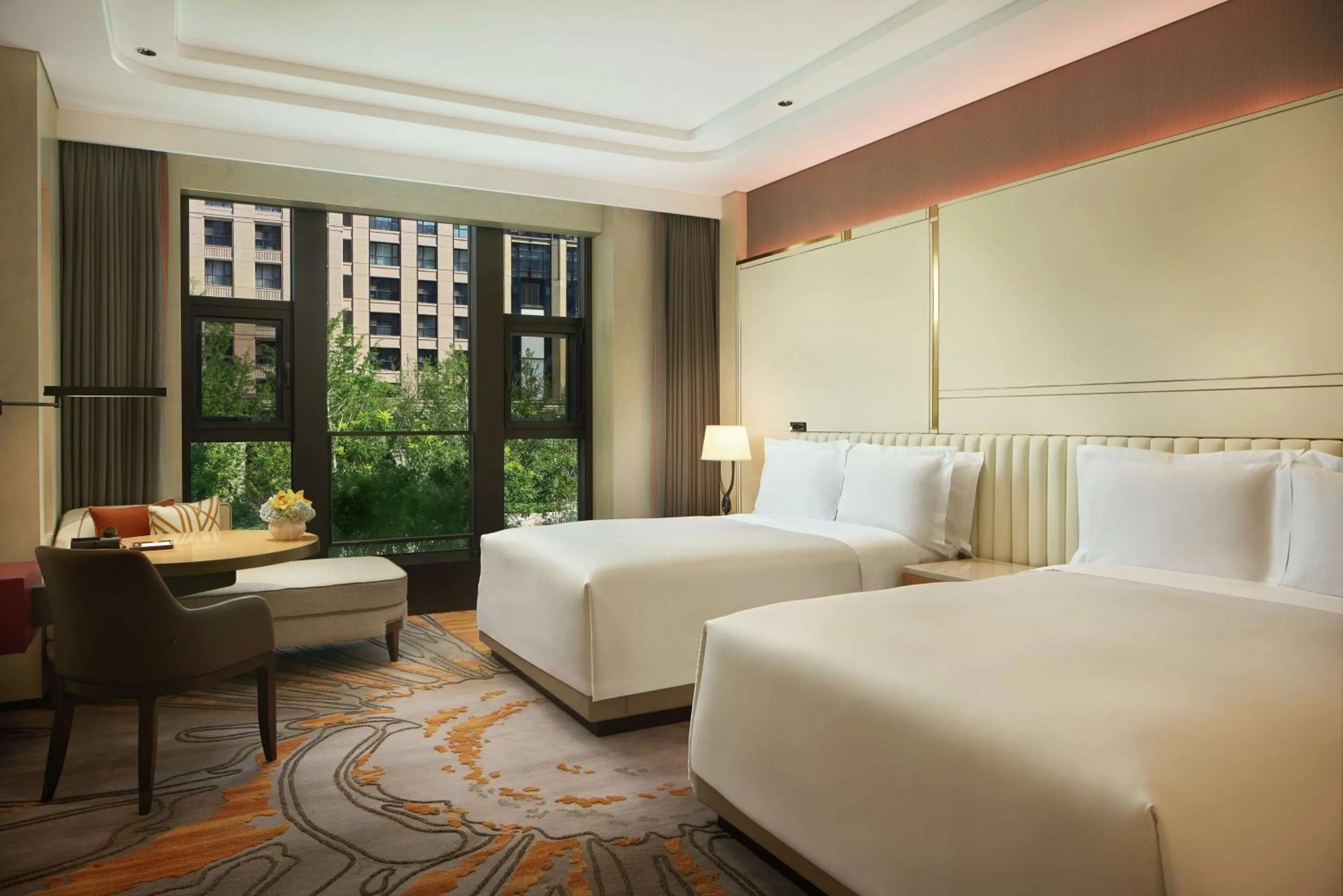 Deluxe Queen Room with Two Queen Beds and Courtyard View in Conrad Tianjin