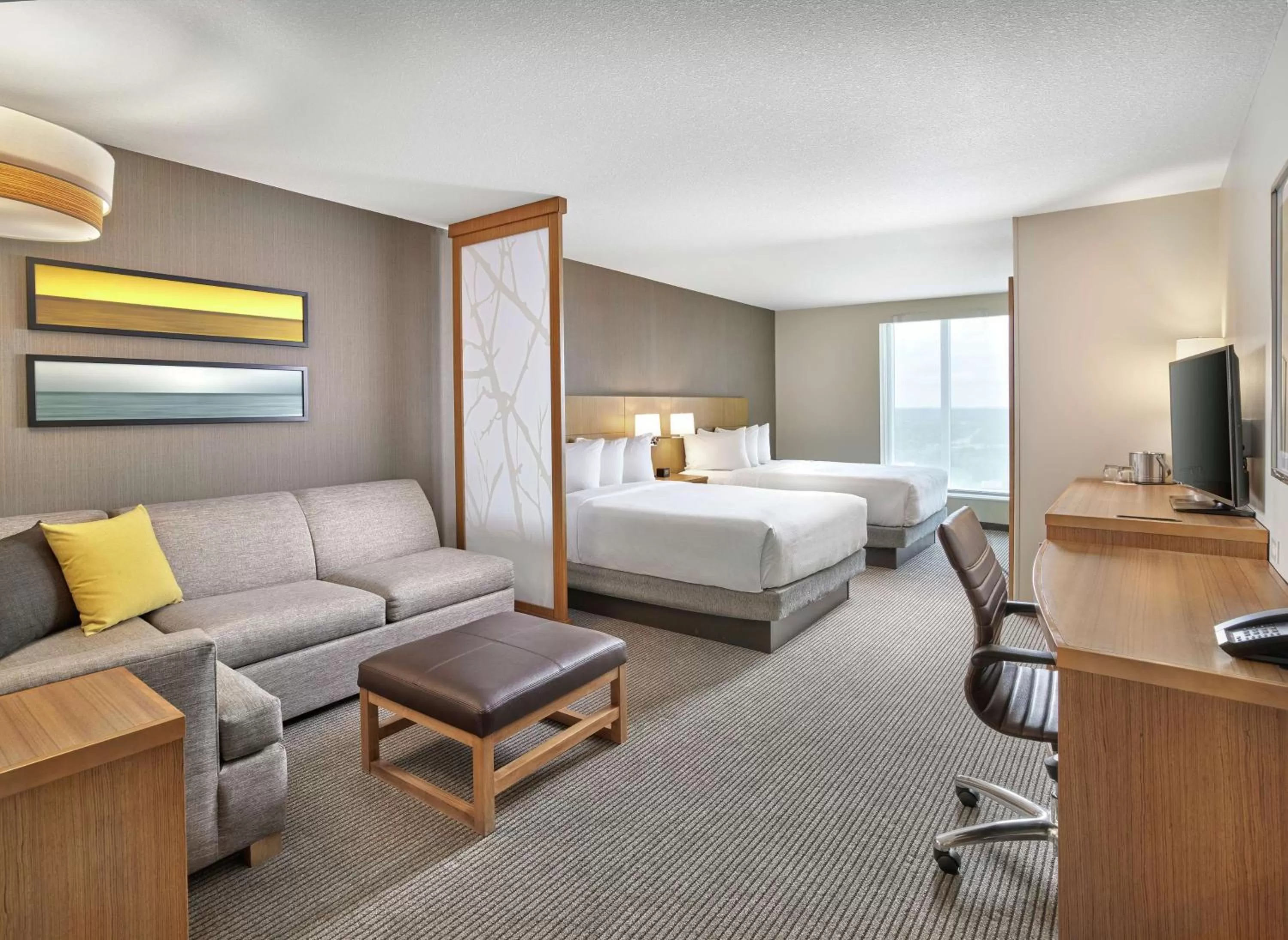 Queen Room with Two Queen Beds and Sofa Bed in DoubleTree by Hilton Edmonton Downtown