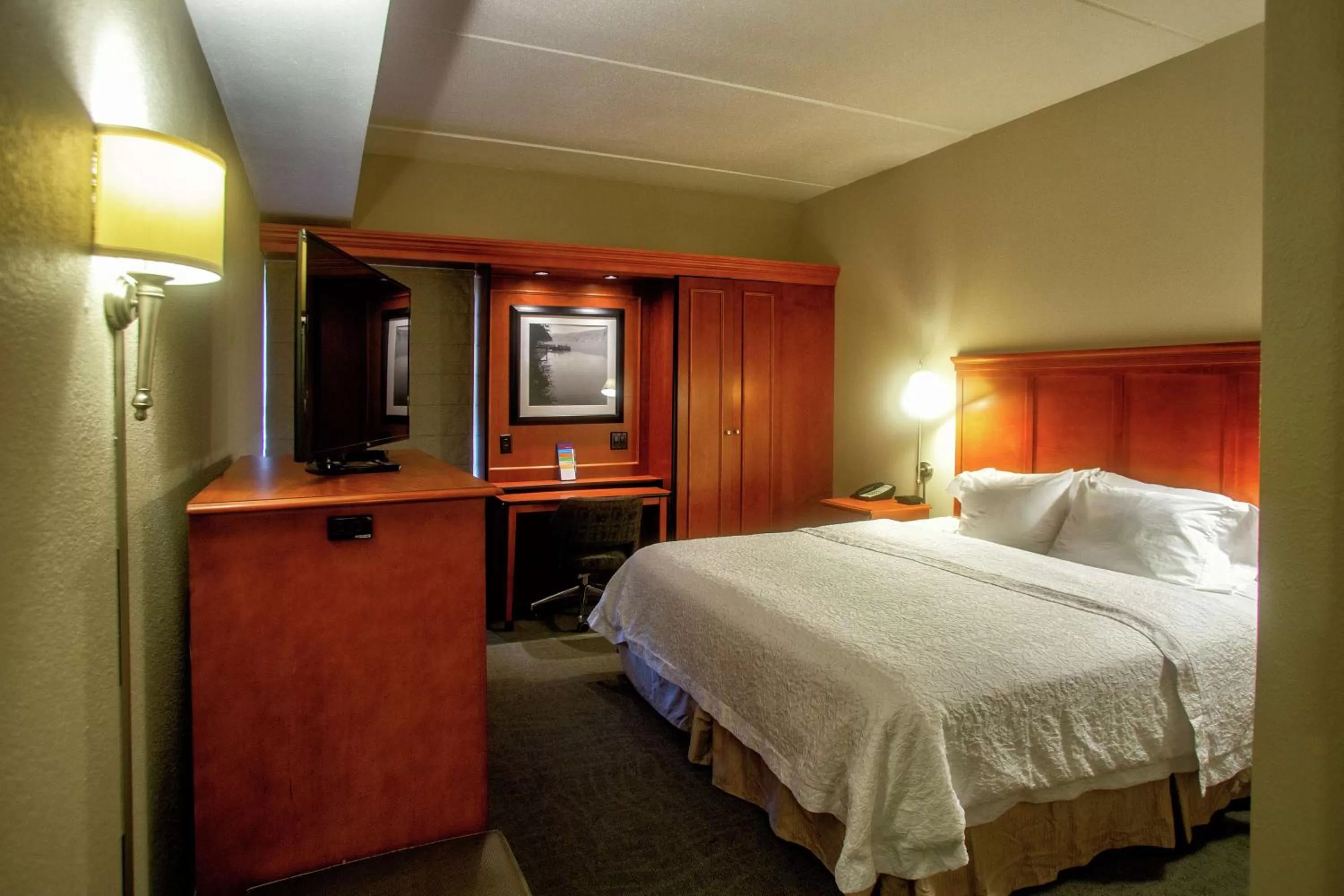 King Room with Roll-In Shower - Mobility and Hearing Access/Non-Smoking in Hampton Inn Wheeling