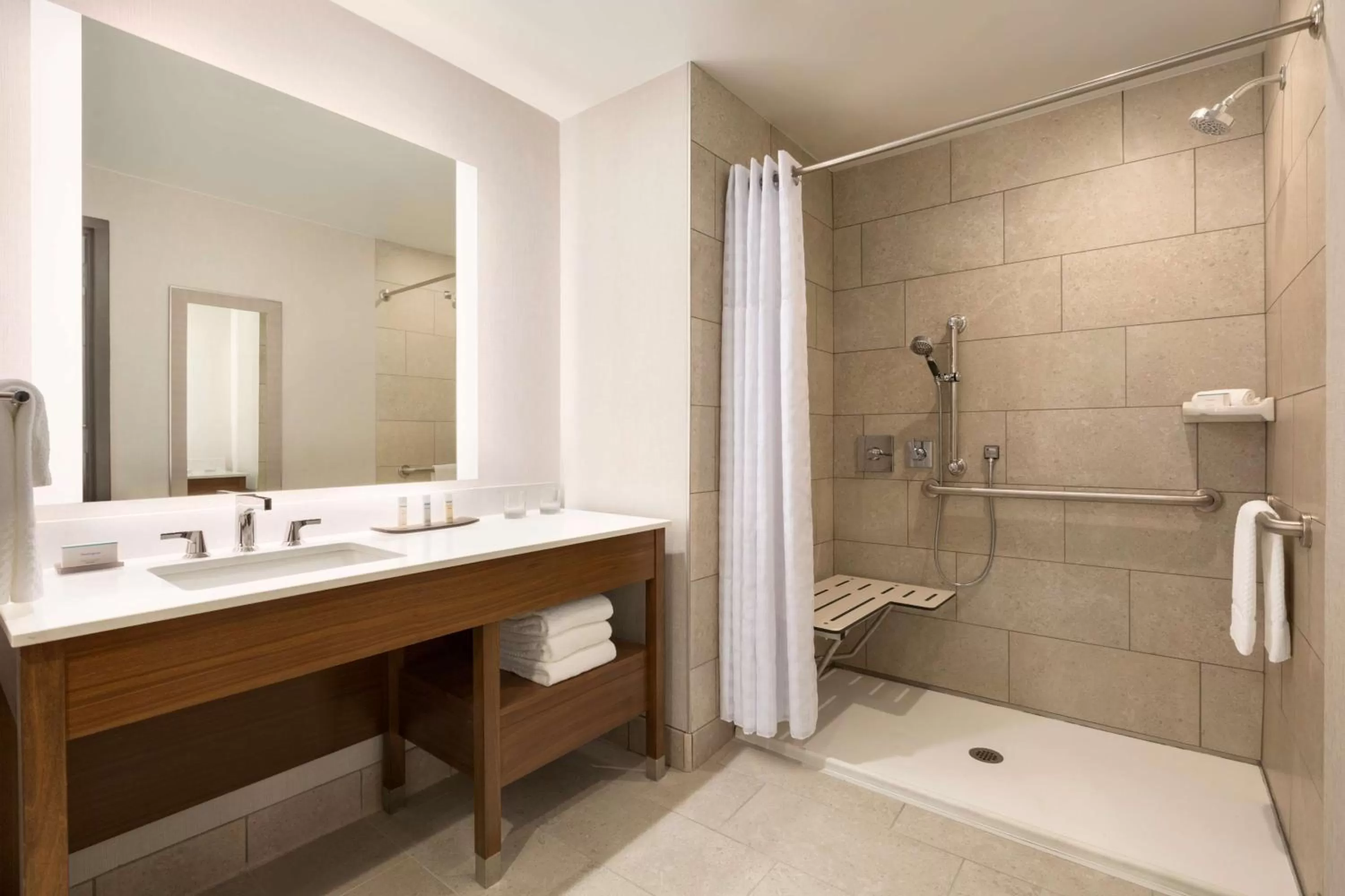 King Studio Suite with Roll in Shower in Embassy Suites By Hilton Denton Convention Center