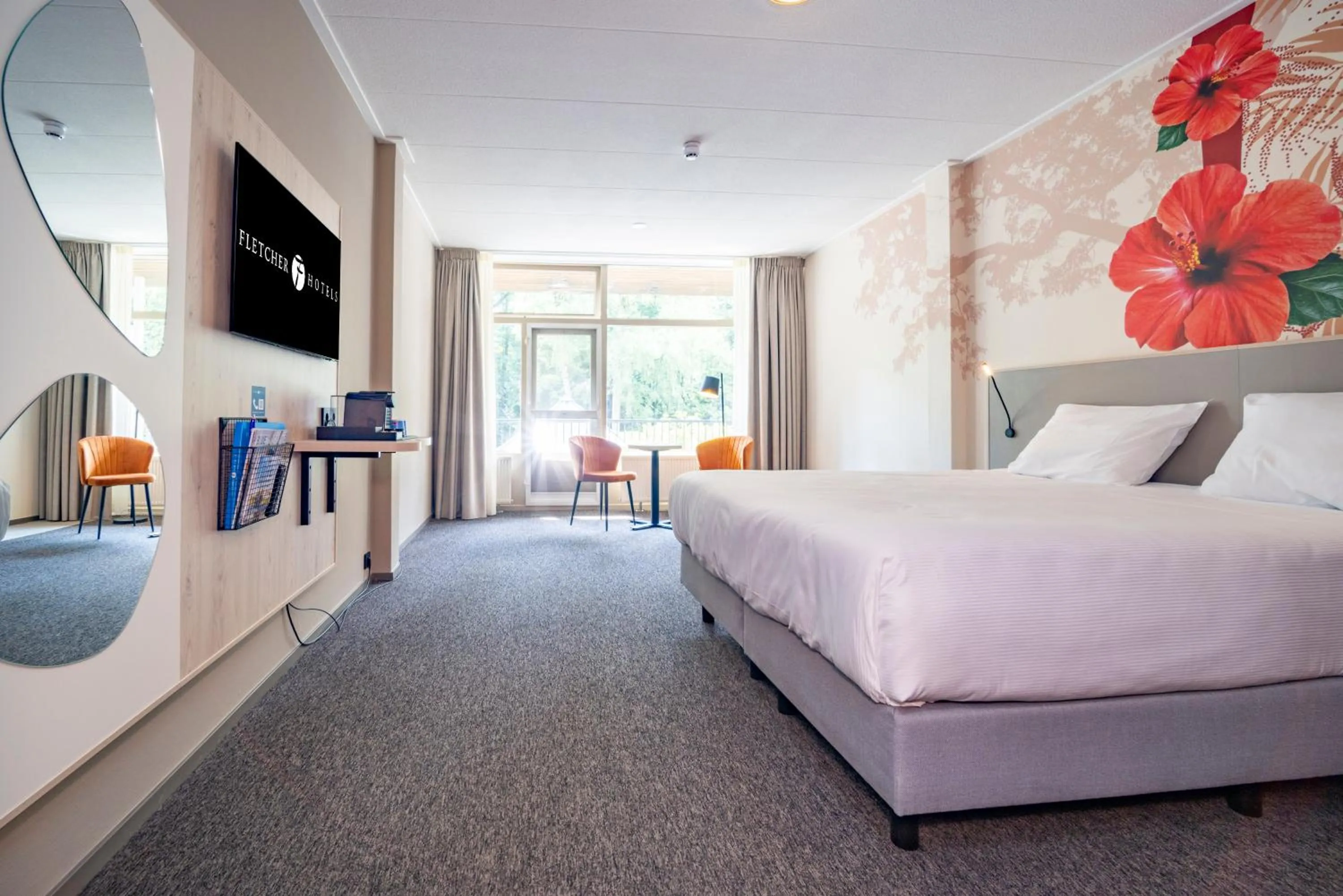 Spacious Standard Double Room with Balcony in Fletcher Hotel-Restaurant De Scheperskamp