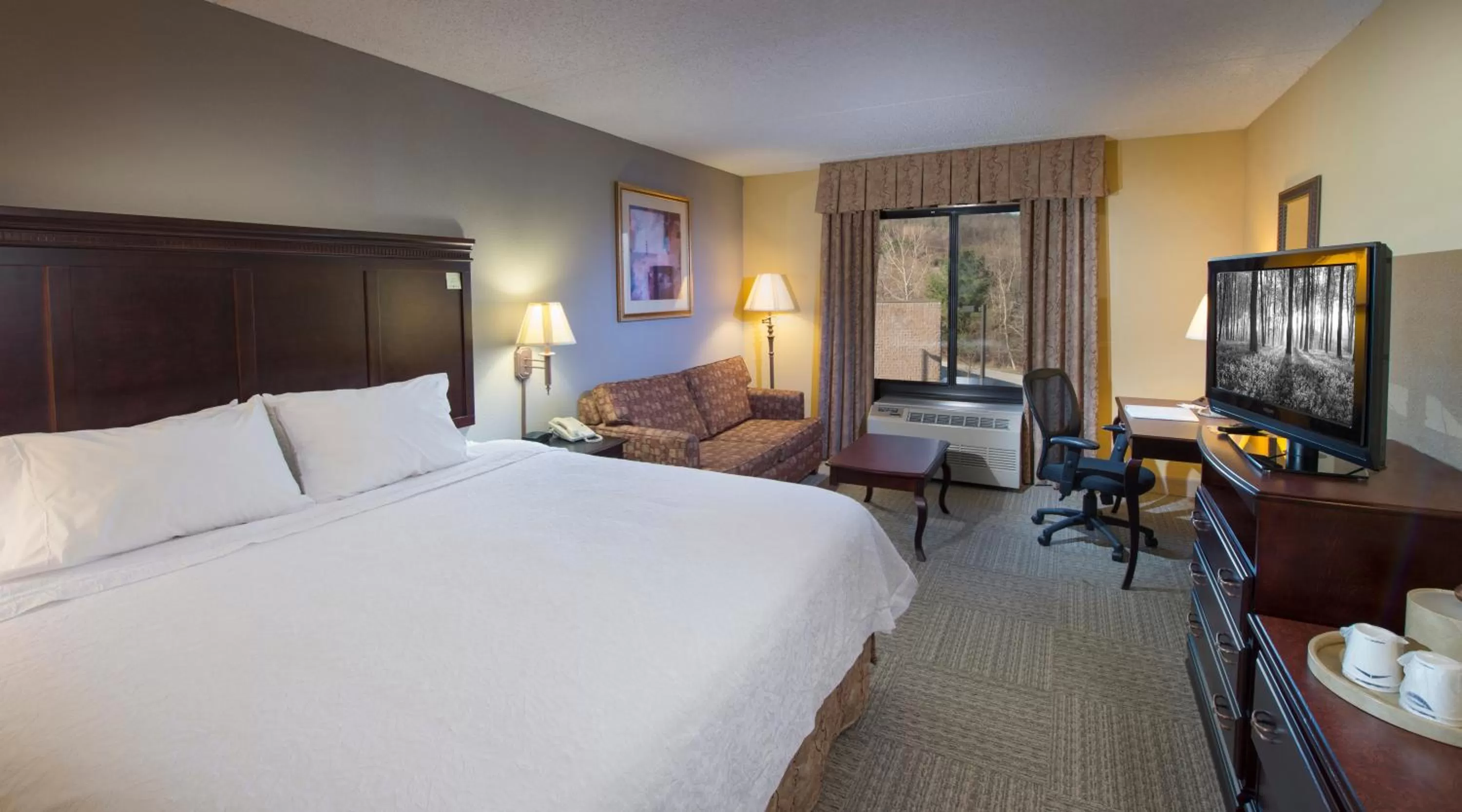View (from property/room), Bed in Hampton Inn Bennington