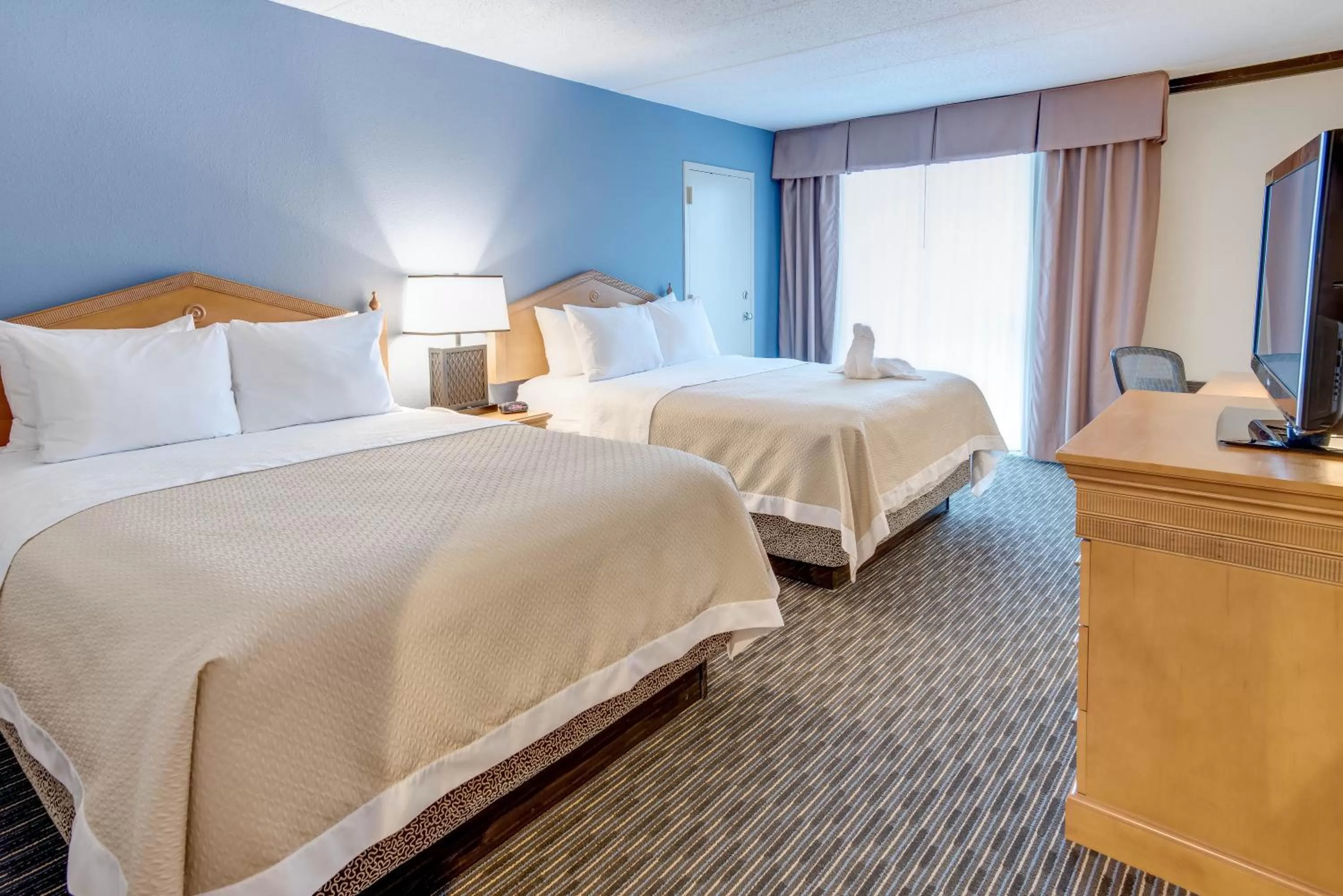 Queen Room with Two Queen Beds - Non-Smoking in Days Hotel by Wyndham Toms River Jersey Shore