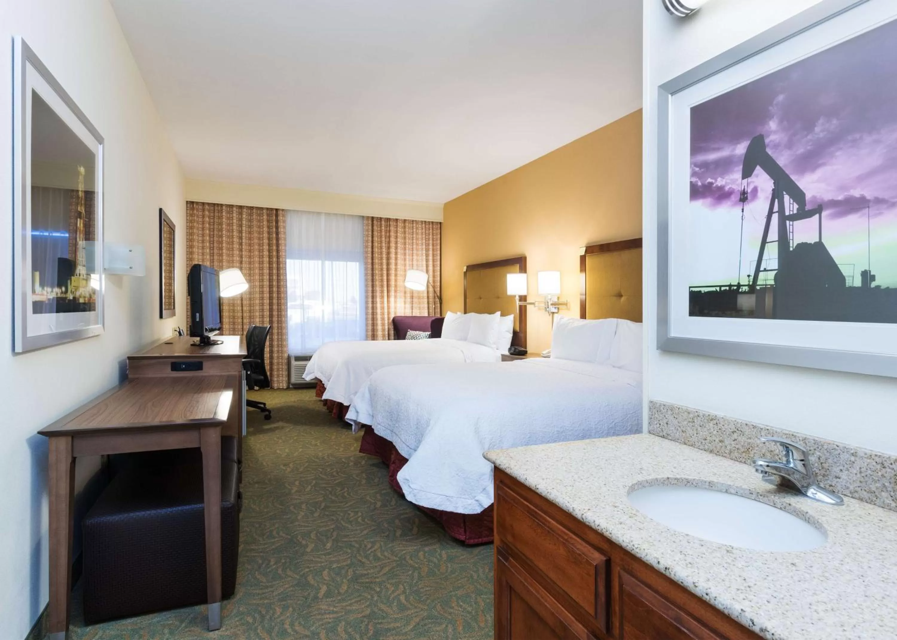 Room with Two Queen Beds - Non-Smoking in Hampton Inn by Hilton Odessa