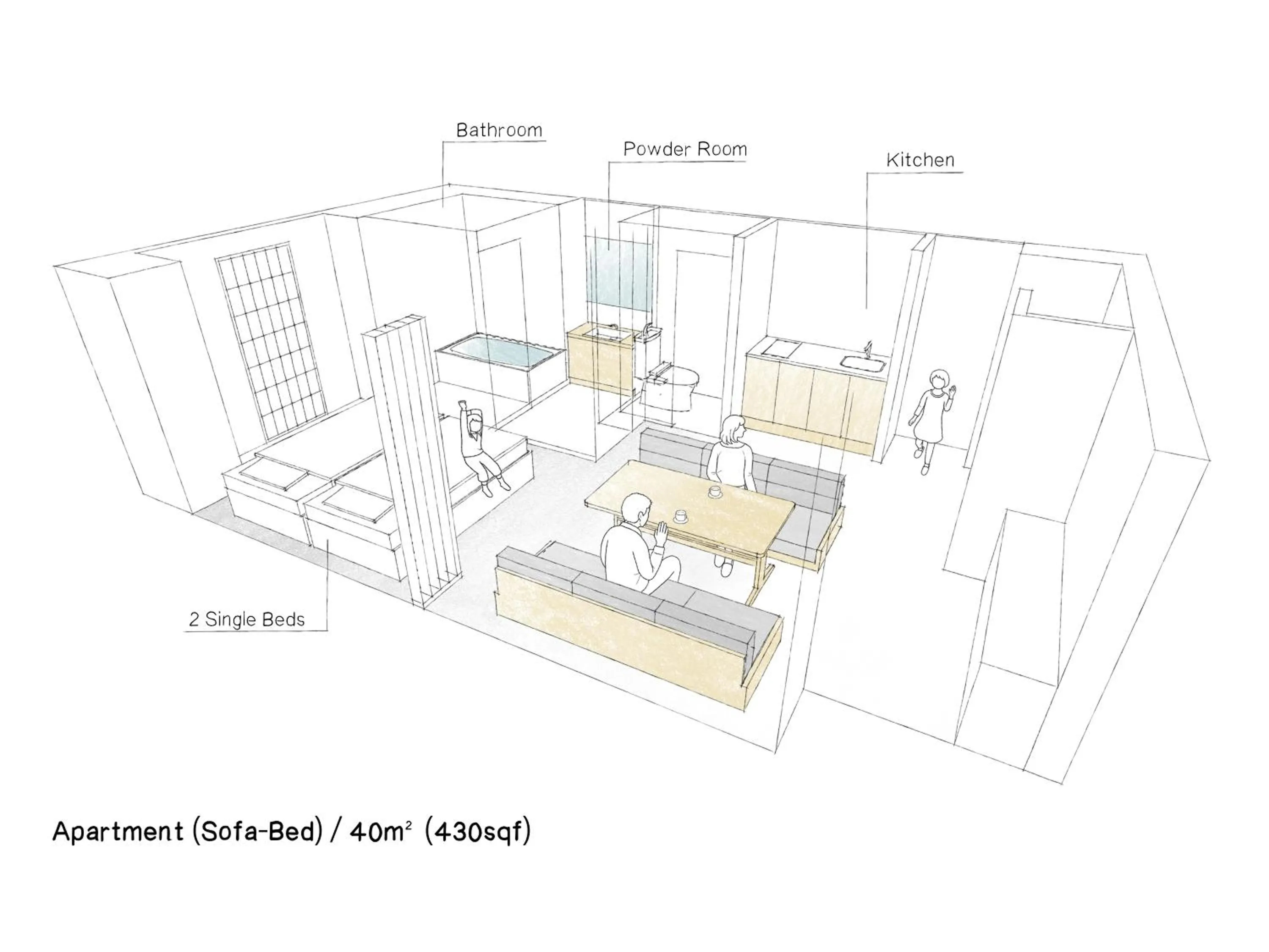 Apartment (Sofa-Bed) in MIMARU Tokyo Akasaka