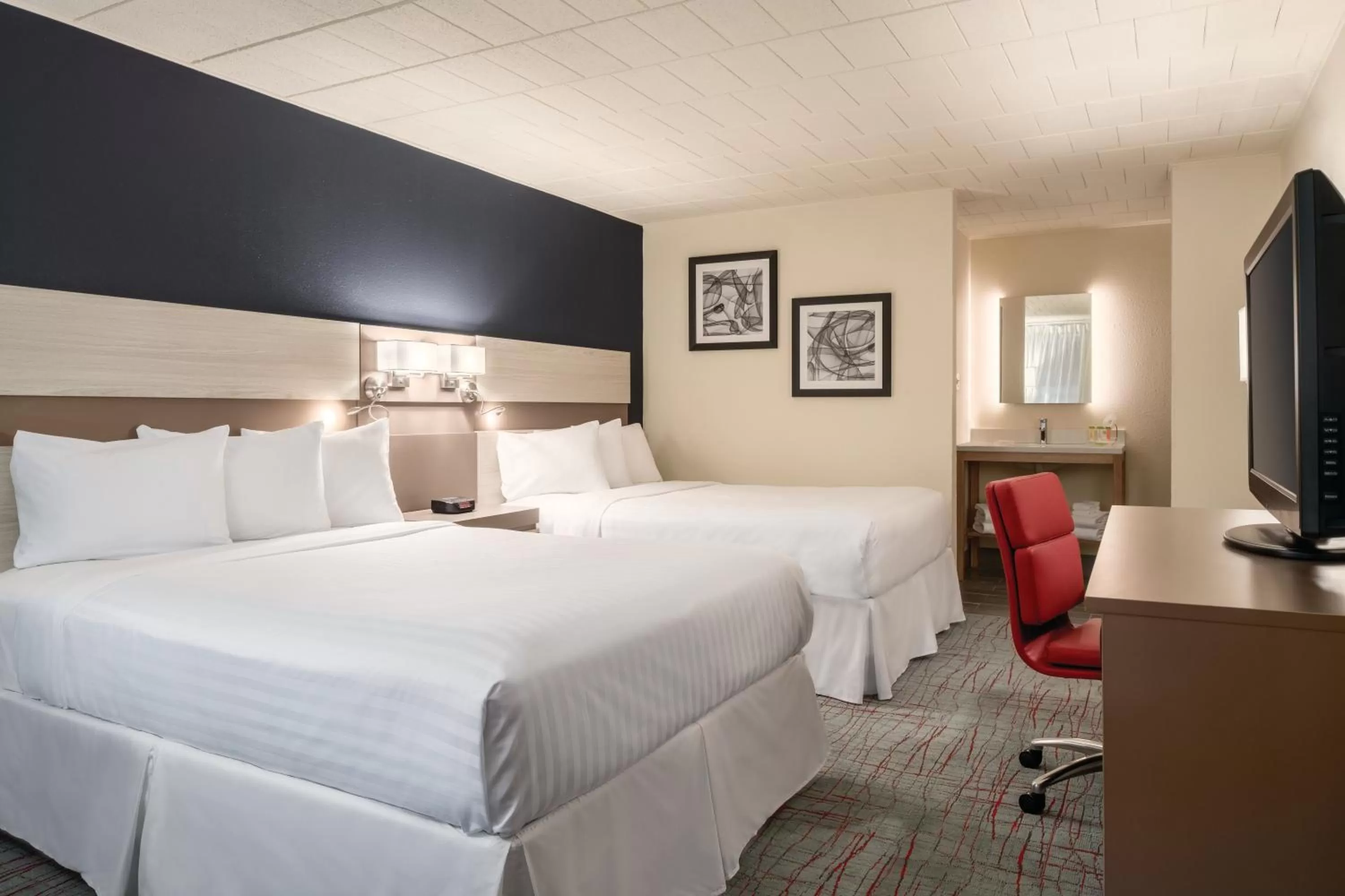 Queen Room with Two Queen Beds - Non-Smoking in Ramada by Wyndham Indiana