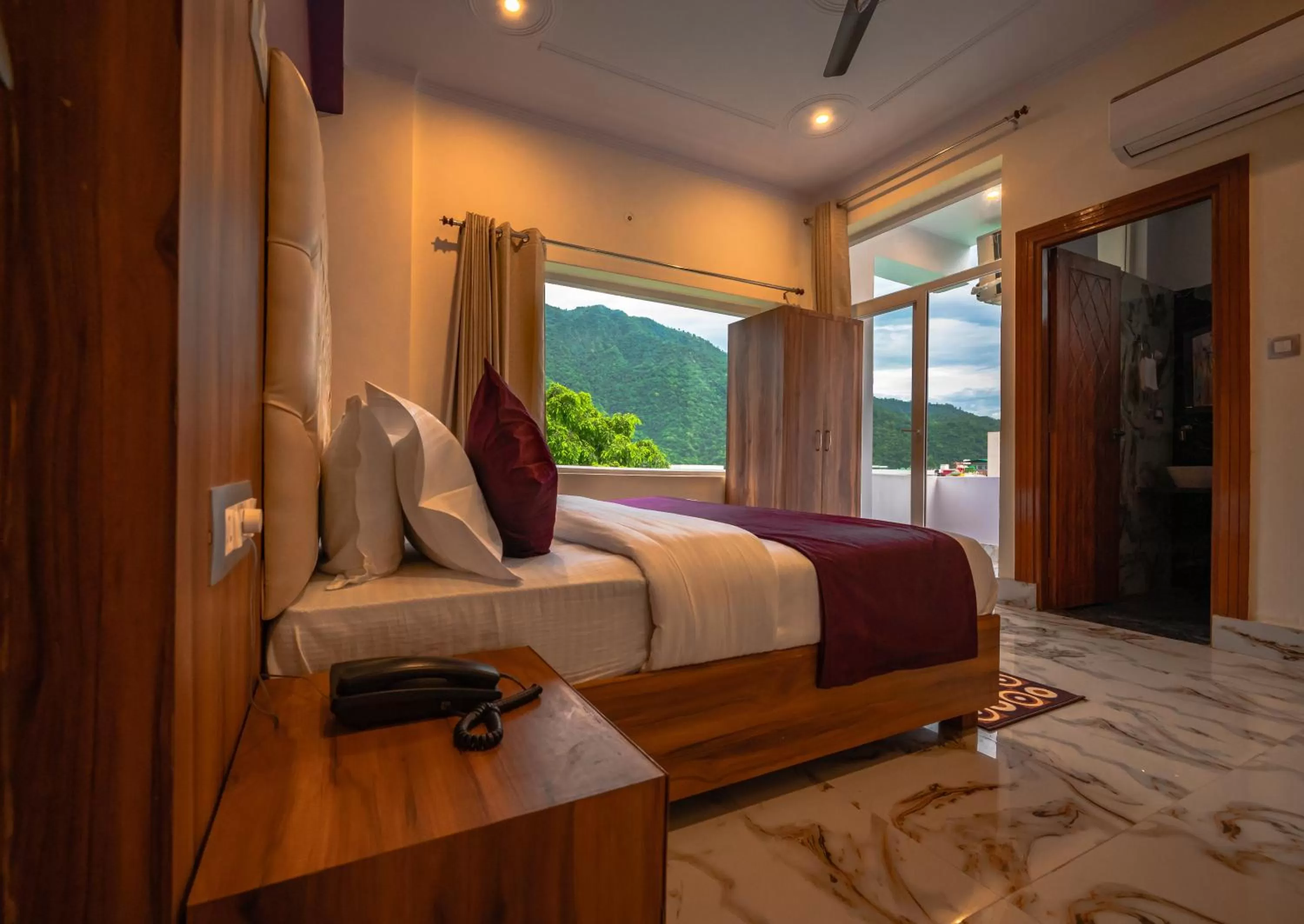 Double Room with Mountain View in Hotel Rishikesh Grand by Kool Stays