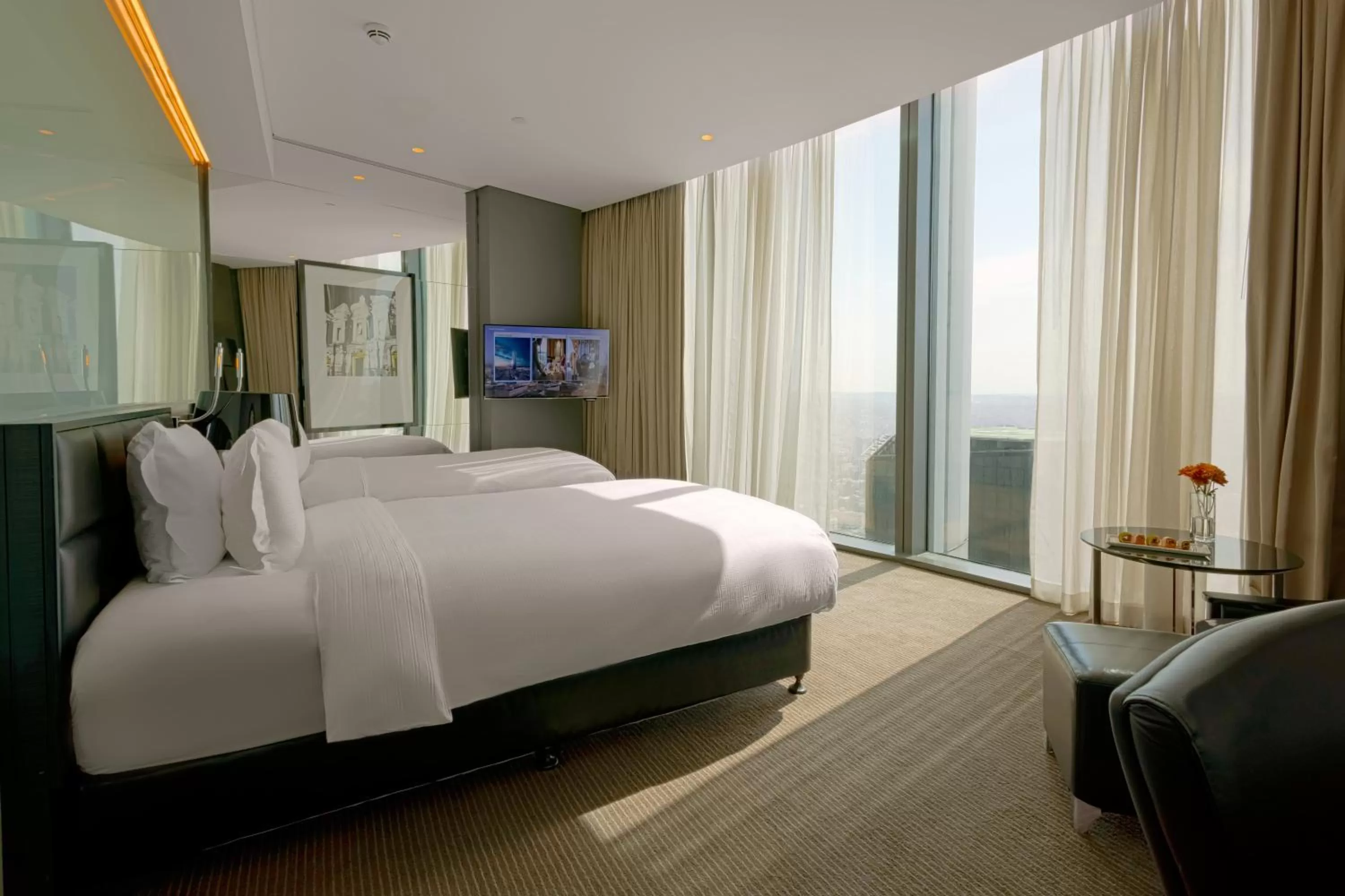 High Floor Room –  Twin Bed City View in Amman Rotana