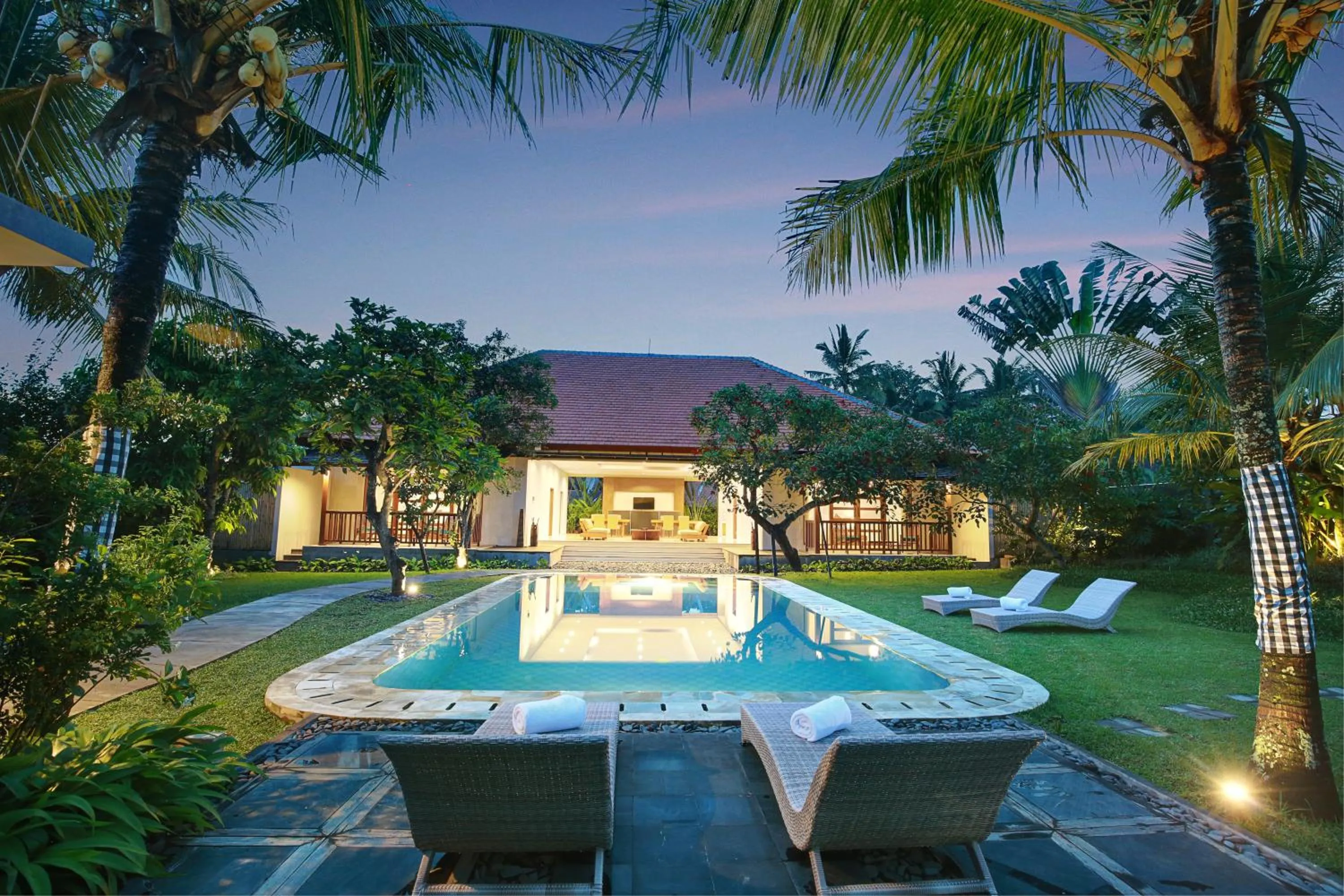 Four-Bedroom Villa with Private Pool and Daily Afternoon Tea in Sativa Villas Ubud with Private Pool