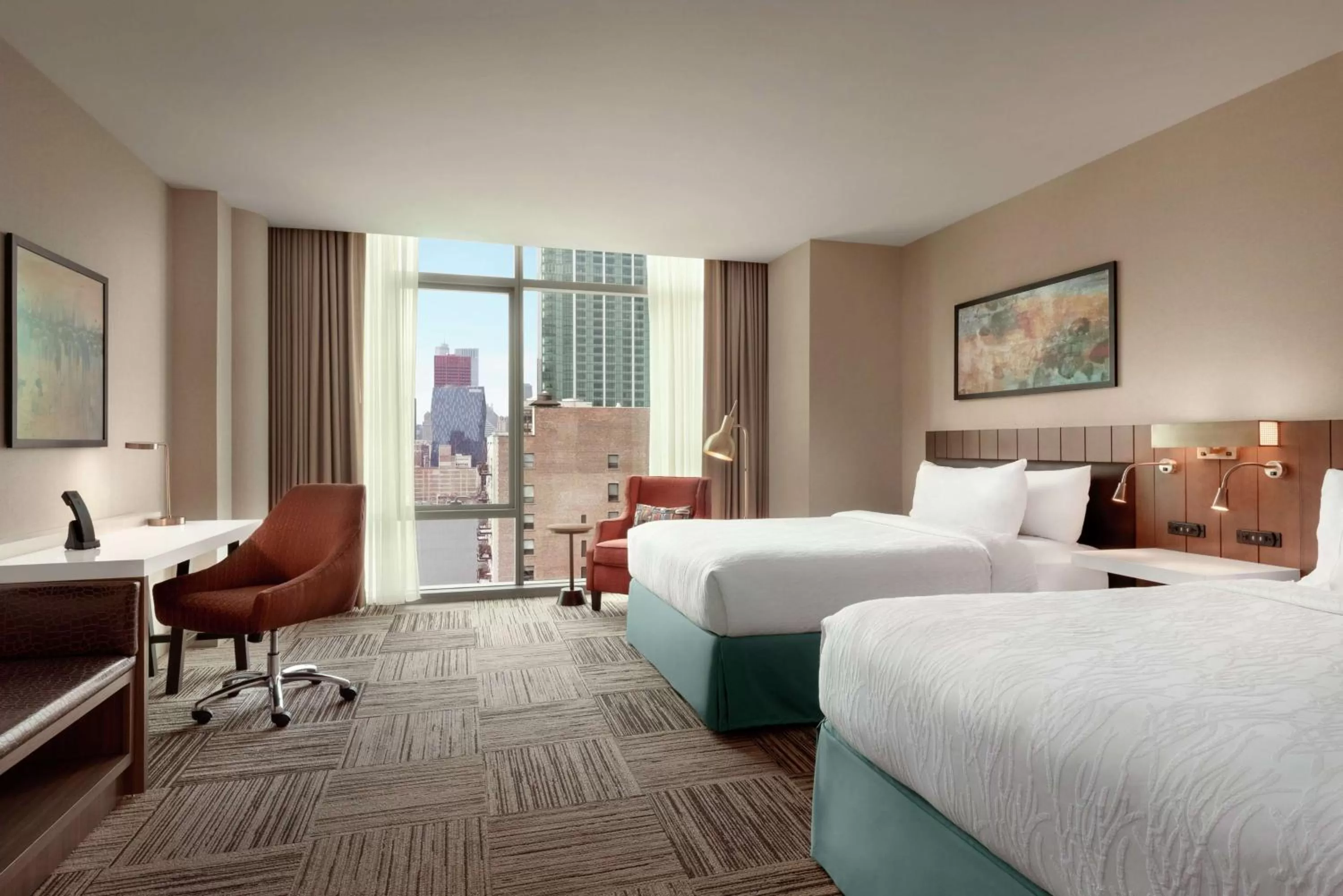 Queen Room with Two Queen Beds - Hearing Access in Hilton Garden Inn Chicago Downtown South Loop