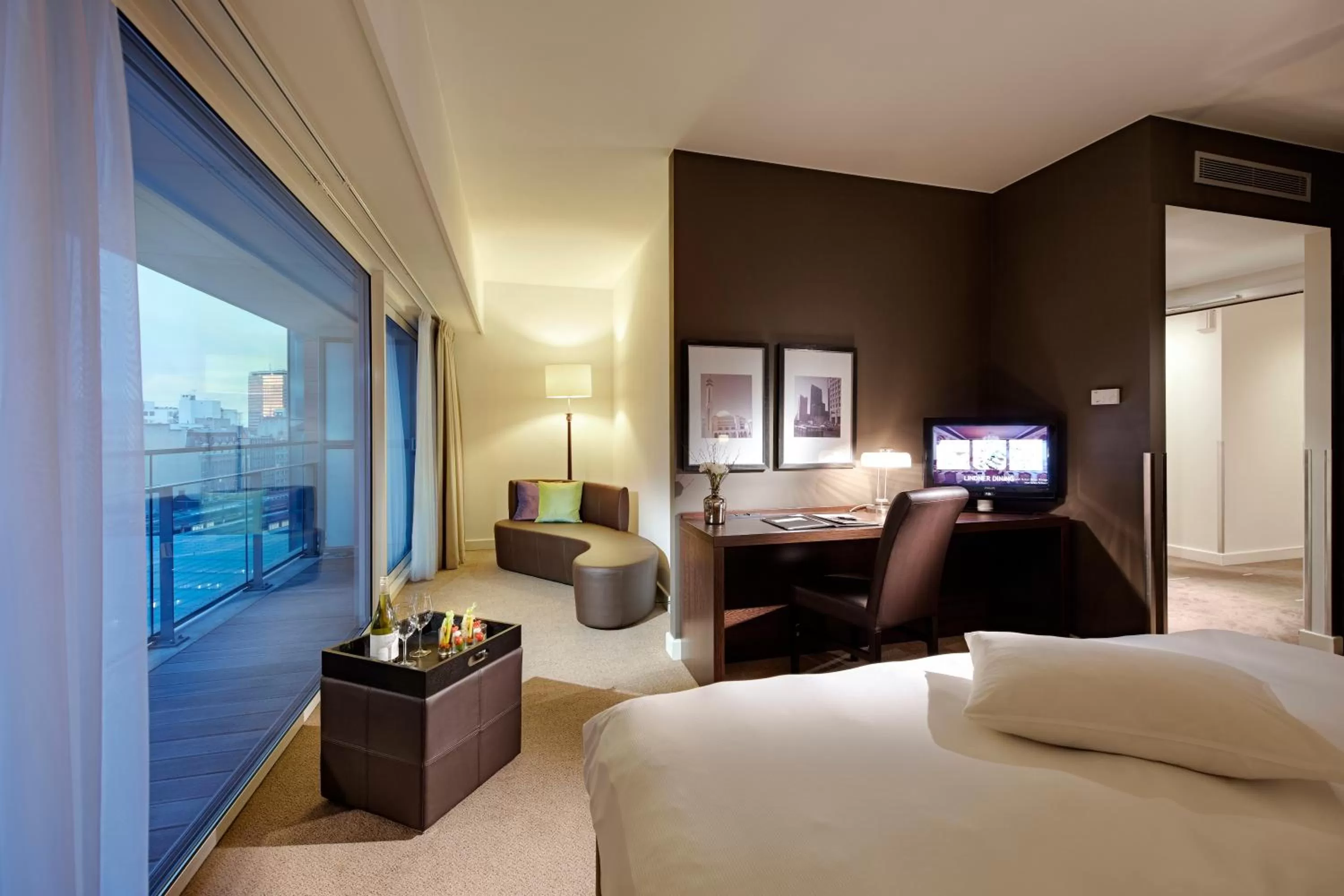 Premium King Room with Balcony and City View in Lindner Hotel Antwerp, part of JdV by Hyatt