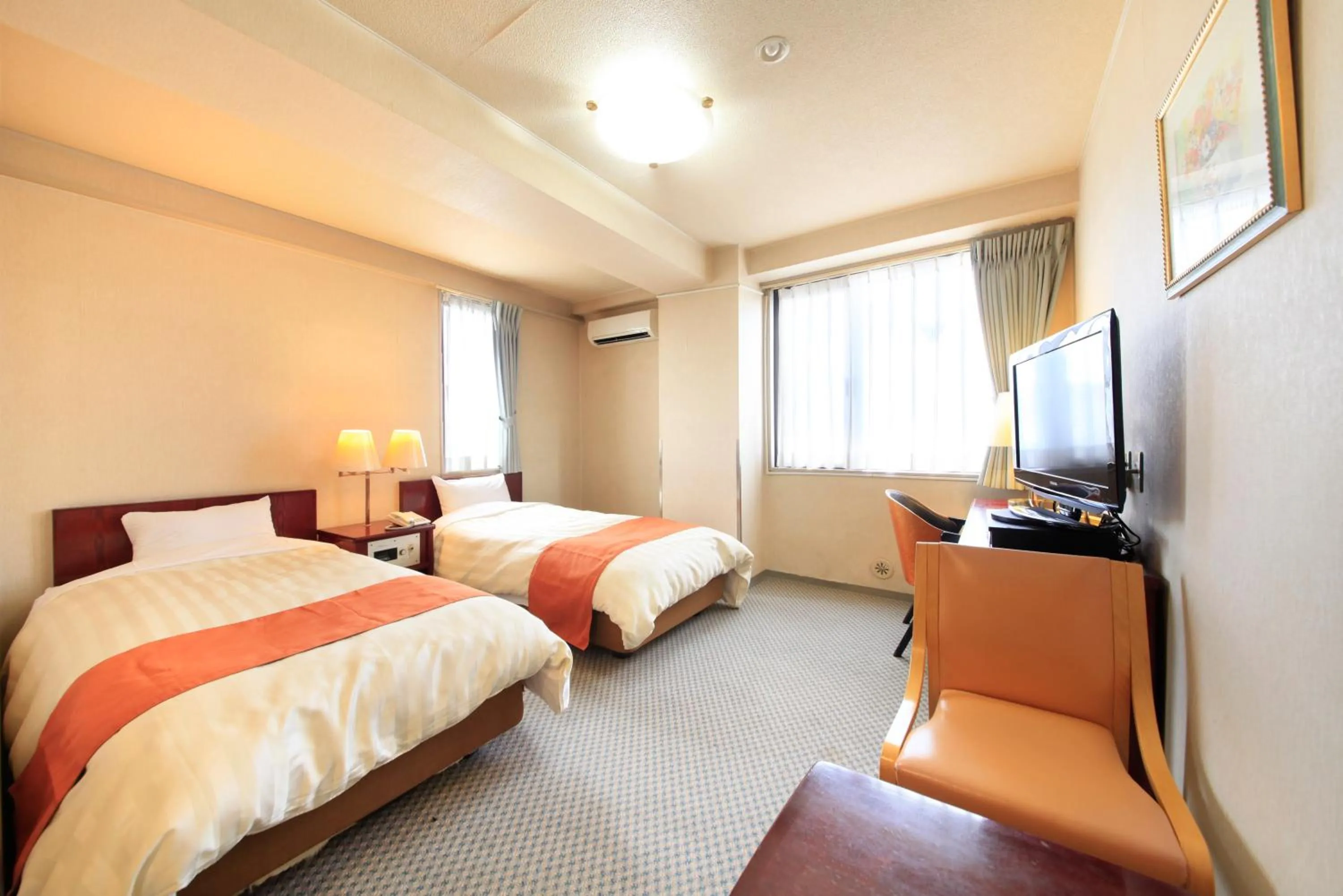 Corner Twin Room - Mt. Fuji View - Non-Smoking in Fujinomiya Green Hotel