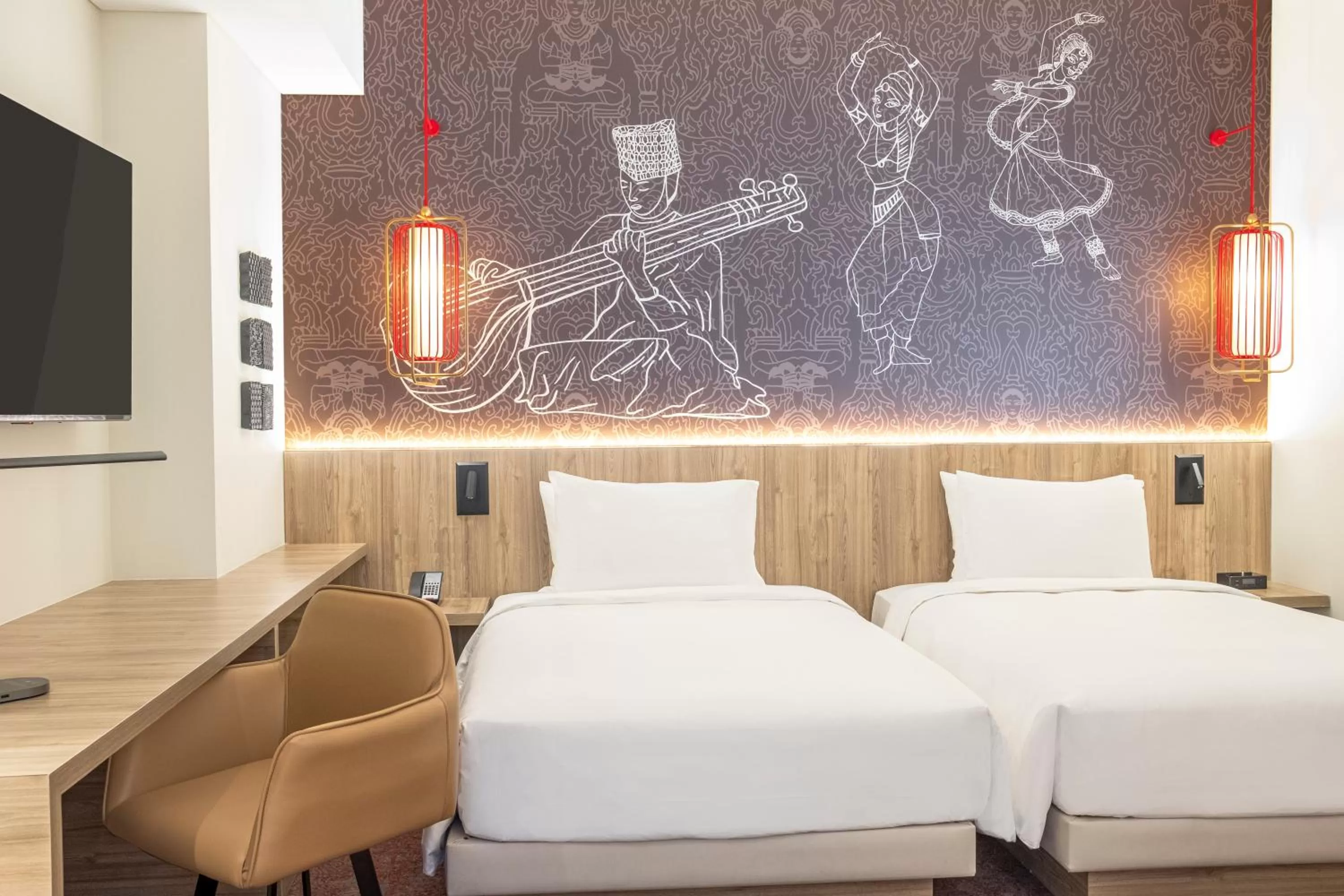 Twin Room with Sofa and City View in Hyatt Centric Soalteemode Kathmandu