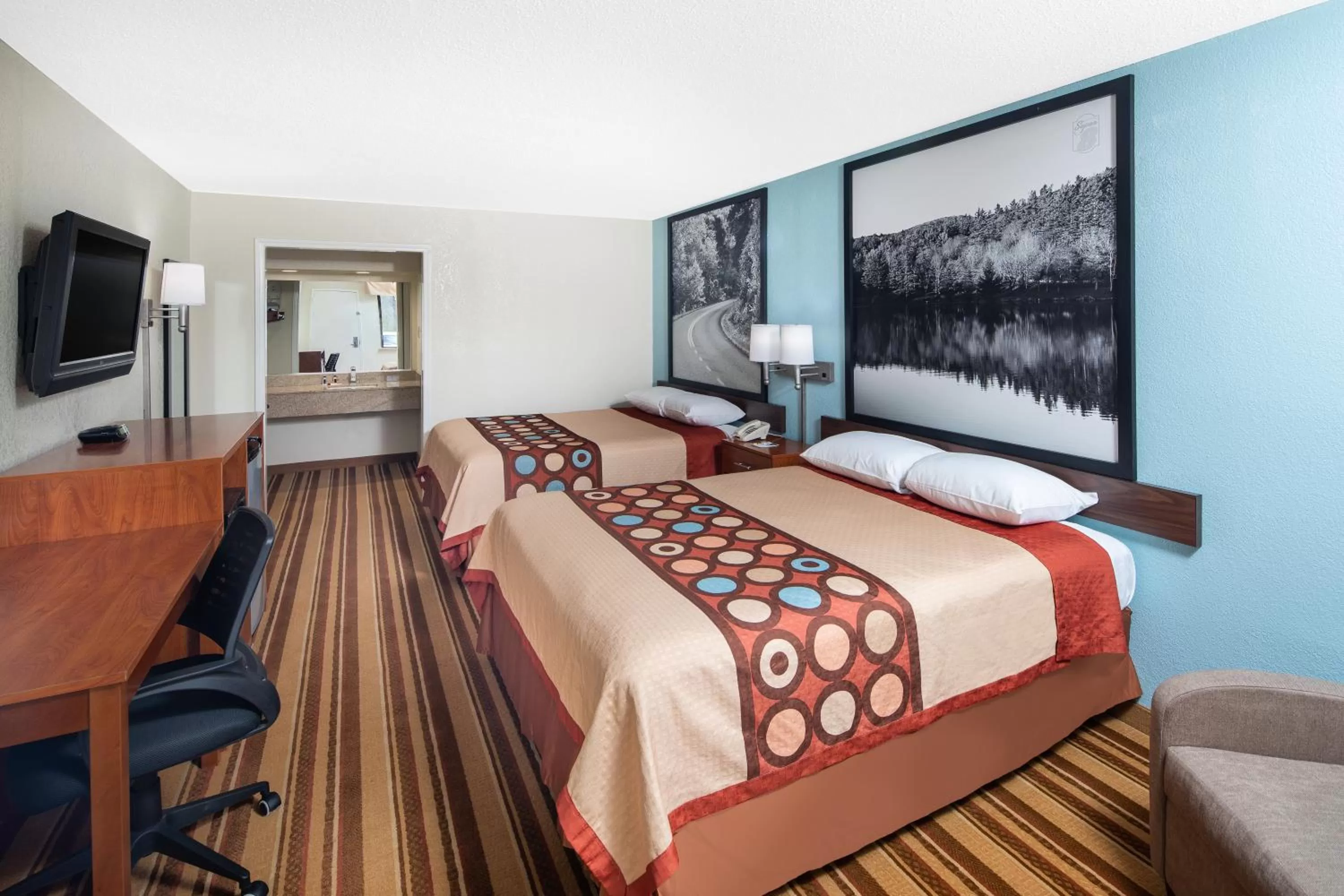 Double Room with Two Double Beds - Smoking in Super 8 by Wyndham Burlington NC