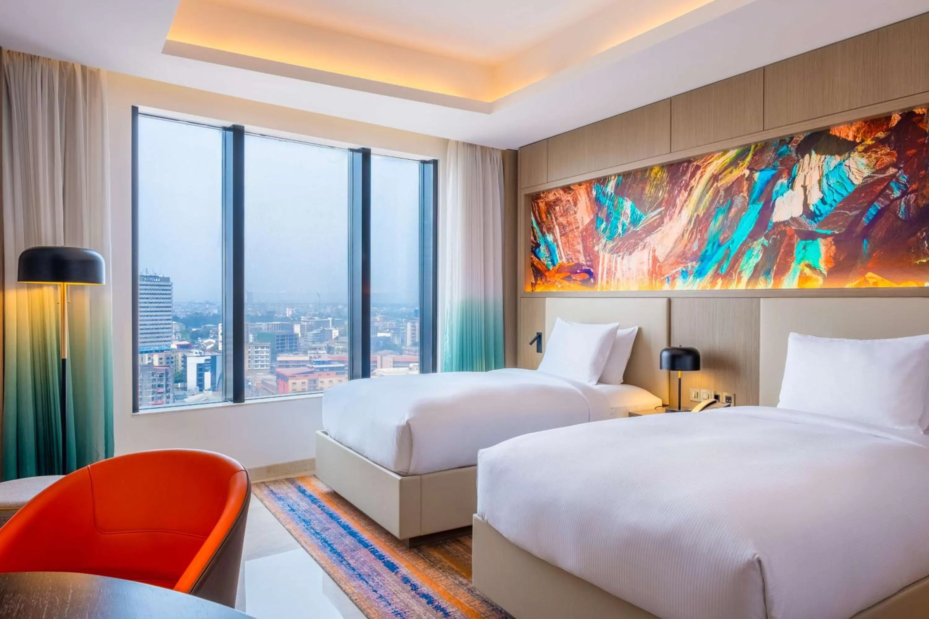 Executive Double Room with Two Double Beds in Hilton Kinshasa