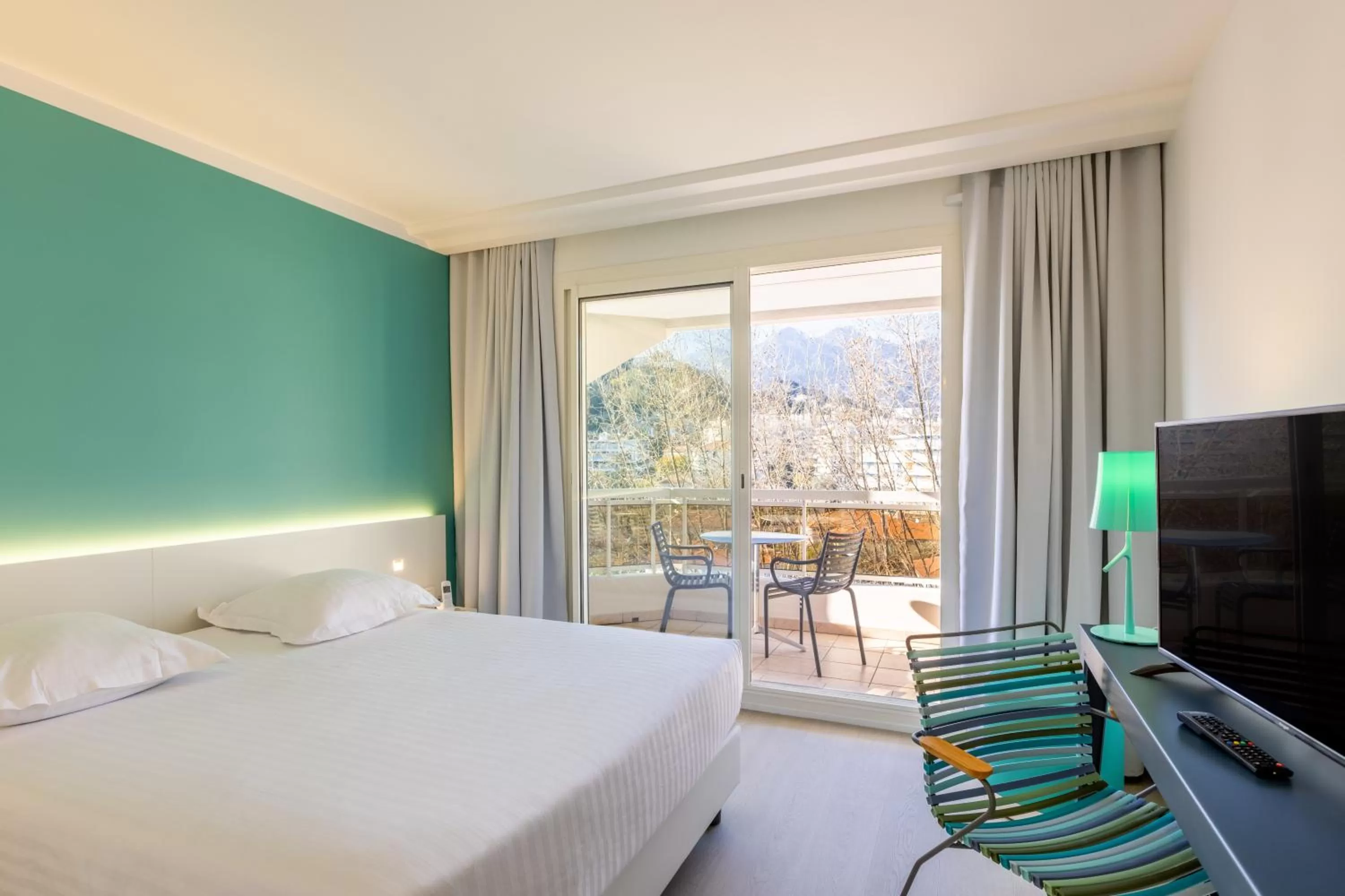Double Room with Terrace and Mountain View in Hôtel Riva Art & Spa