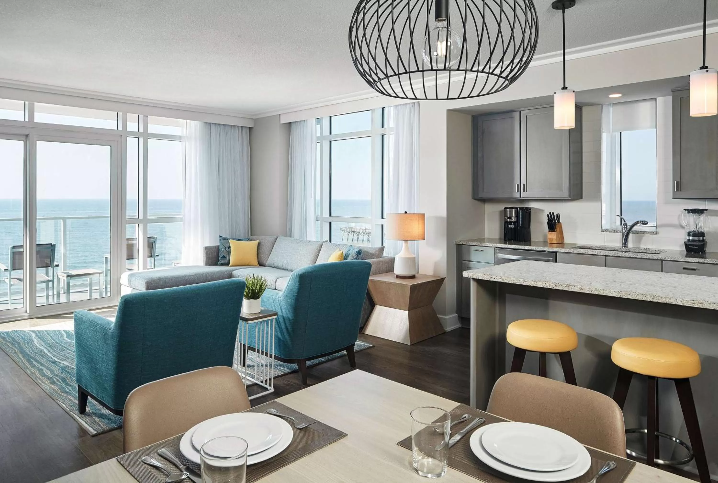 Three-Bedroom Suite with Ocean View in Hilton Grand Vacations Club Ocean Enclave Myrtle Beach