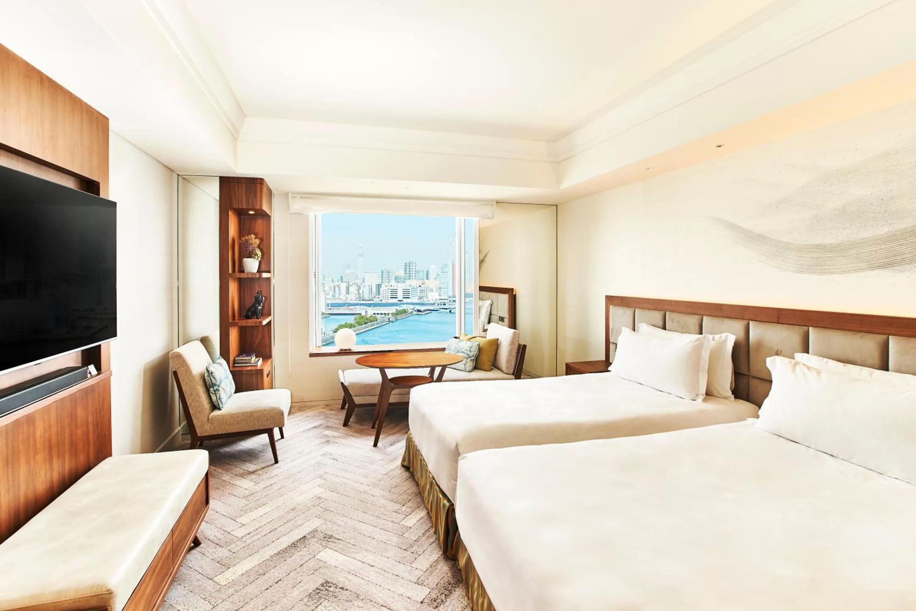 Classic Twin Room Japanese Lounge Access with River View - single occupancy in InterContinental Tokyo Bay by IHG