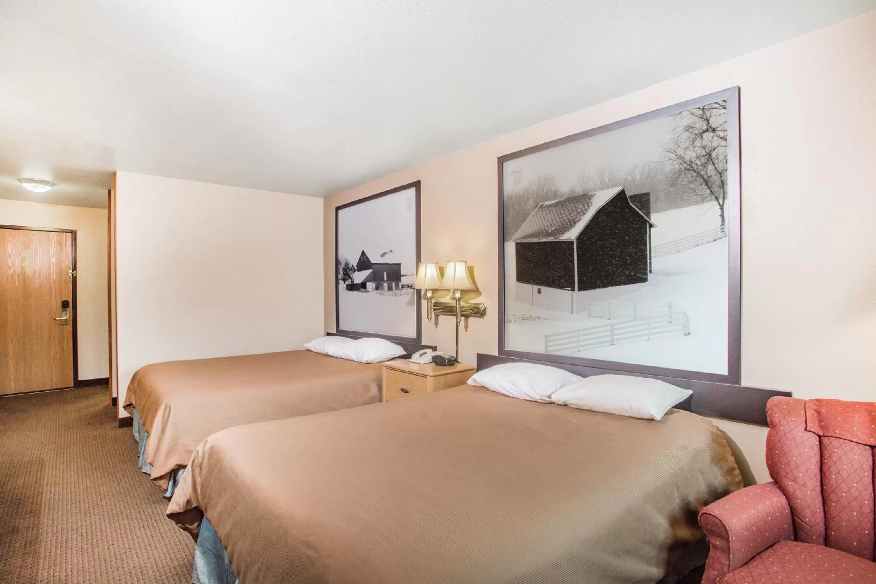 Queen Room with Two Queen Beds - Disability Access/Non-Smoking in Super 8 by Wyndham Monroe WI