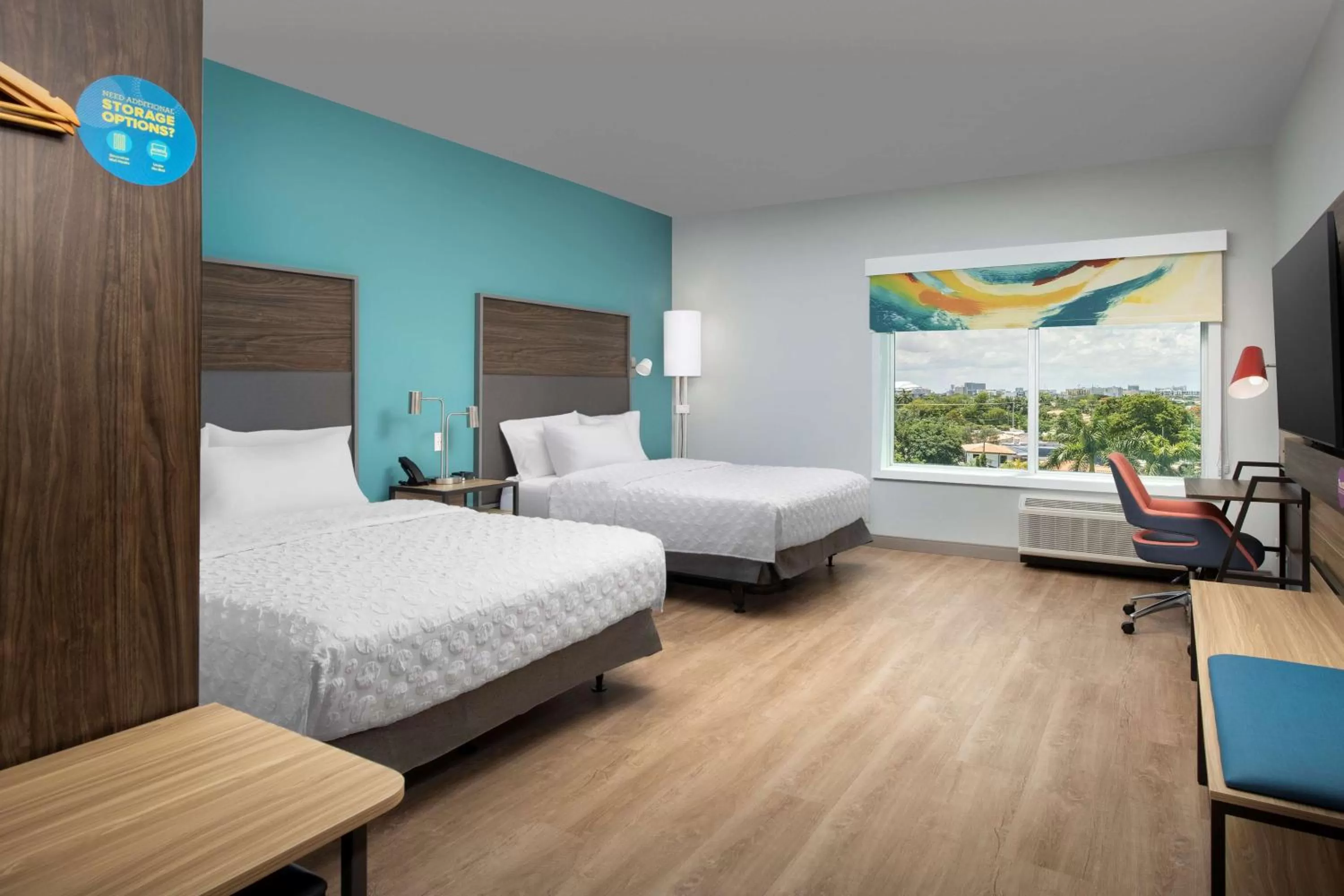 Queen Room with Two Queen Beds and Roll-In Shower - Mobility Accessible in Tru By Hilton Miami West Brickell