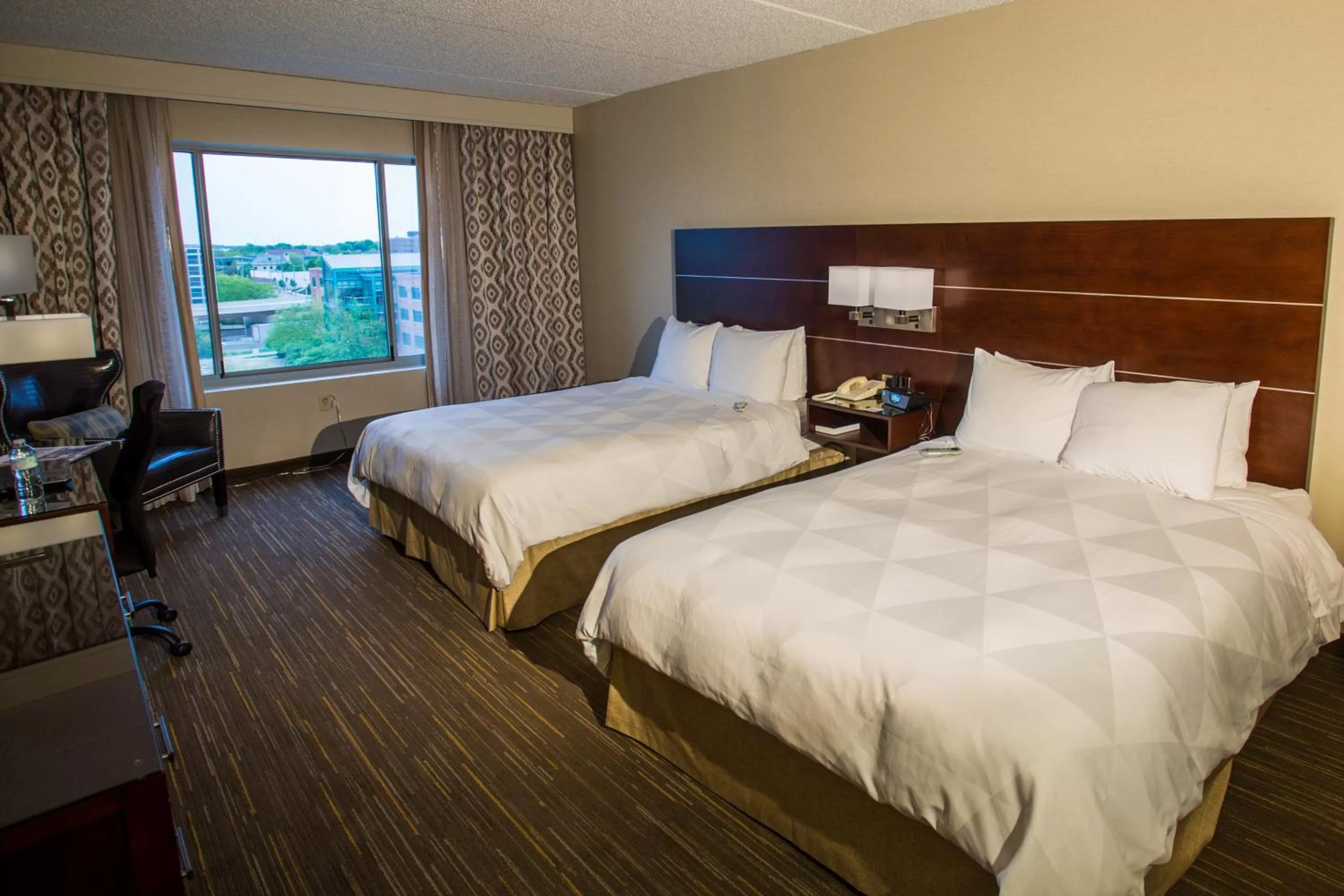 2 Queen Beds, Mobility Accessible Room, Bathtub w/ Grab bars, Non-Smoking in Wyndham Moline on John Deere Commons