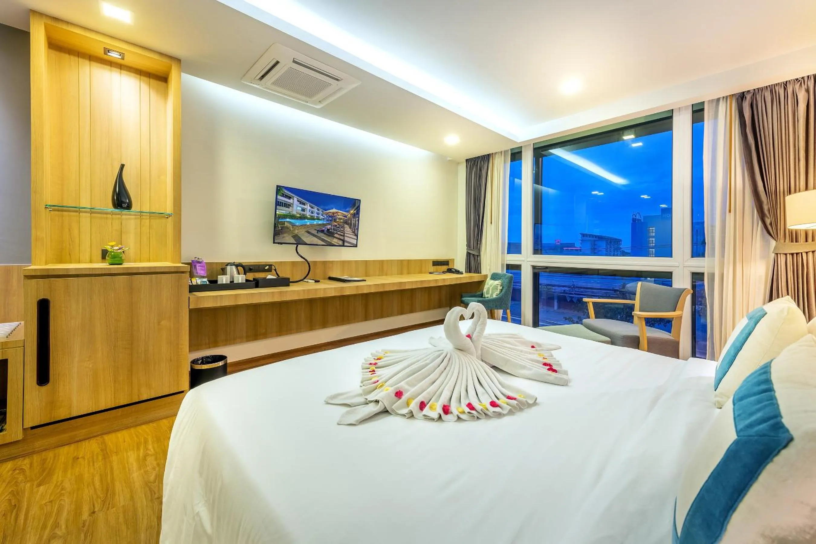 Bed in D Varee Diva Central Rayong