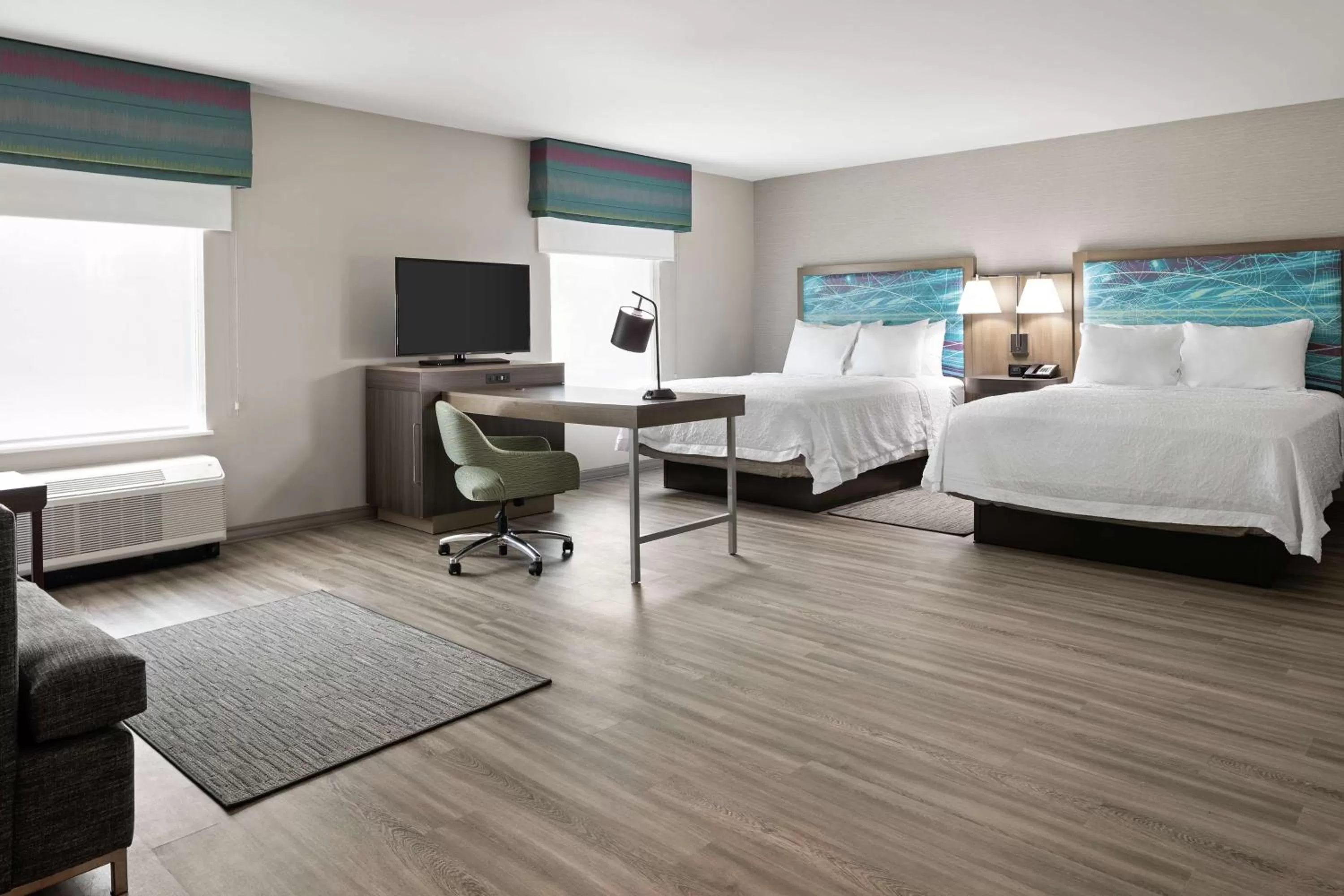 Queen Studio Suite with Two Queen Beds - Hearing Access/Non-Smoking in Hampton Inn & Suites Cranberry Township/Mars