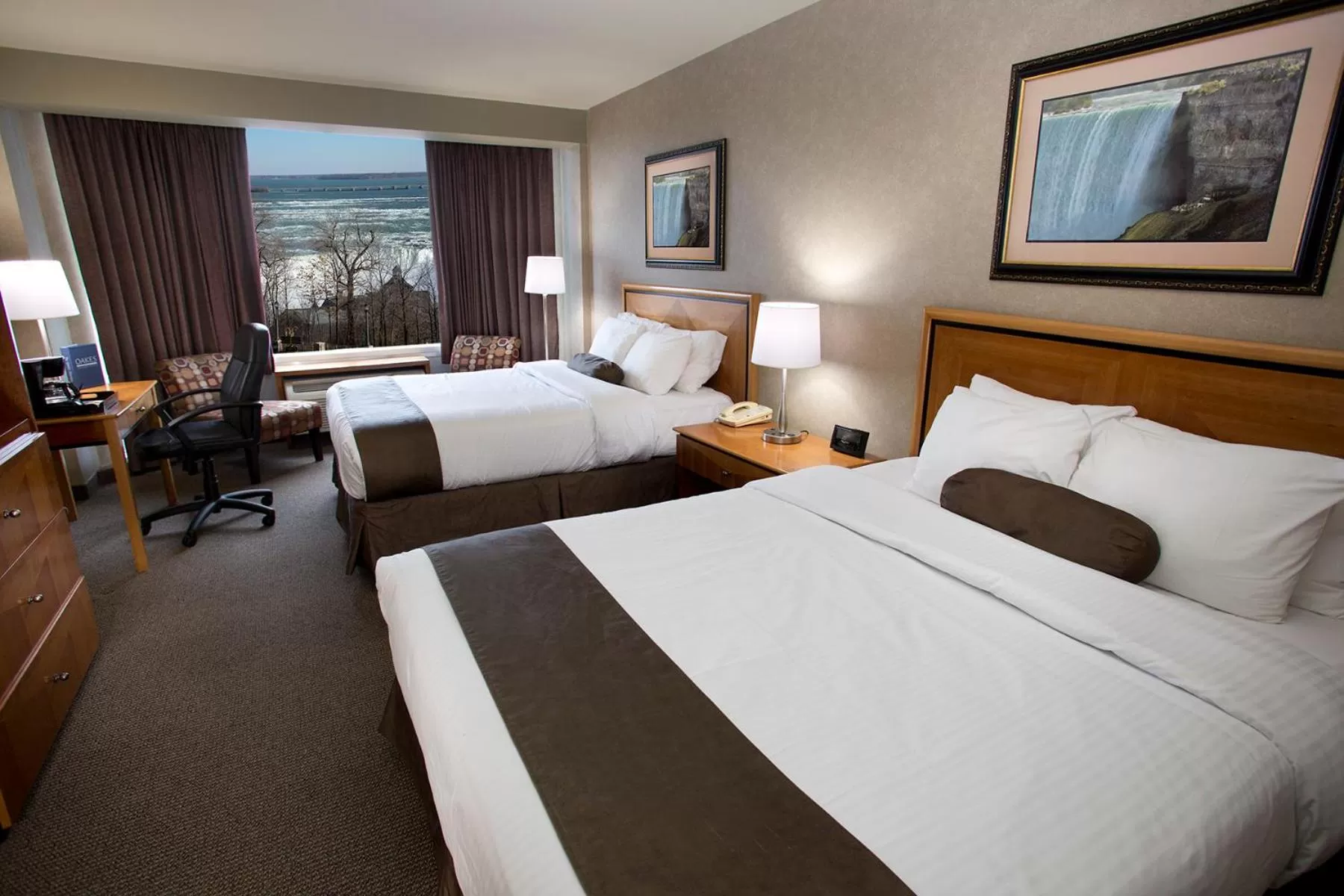 Tower Room Premium Falls View Bi-level Two Queen Suites  in The Oakes Hotel Overlooking the Falls
