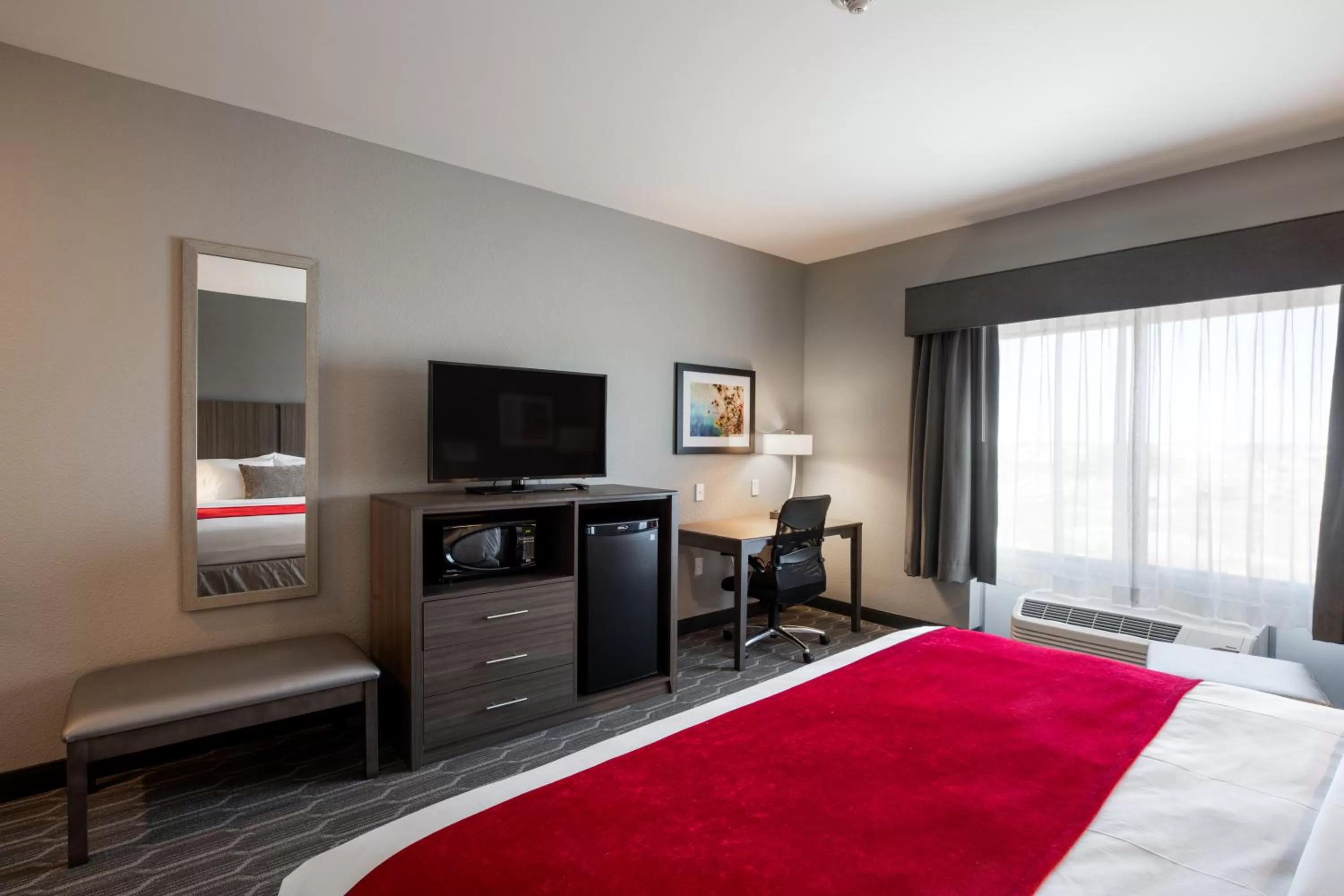 King Room with Mobility/Hearing Access and Roll-In Shower, Non-Smoking in StoneHill Lawrence, Trademark Collection by Wyndham