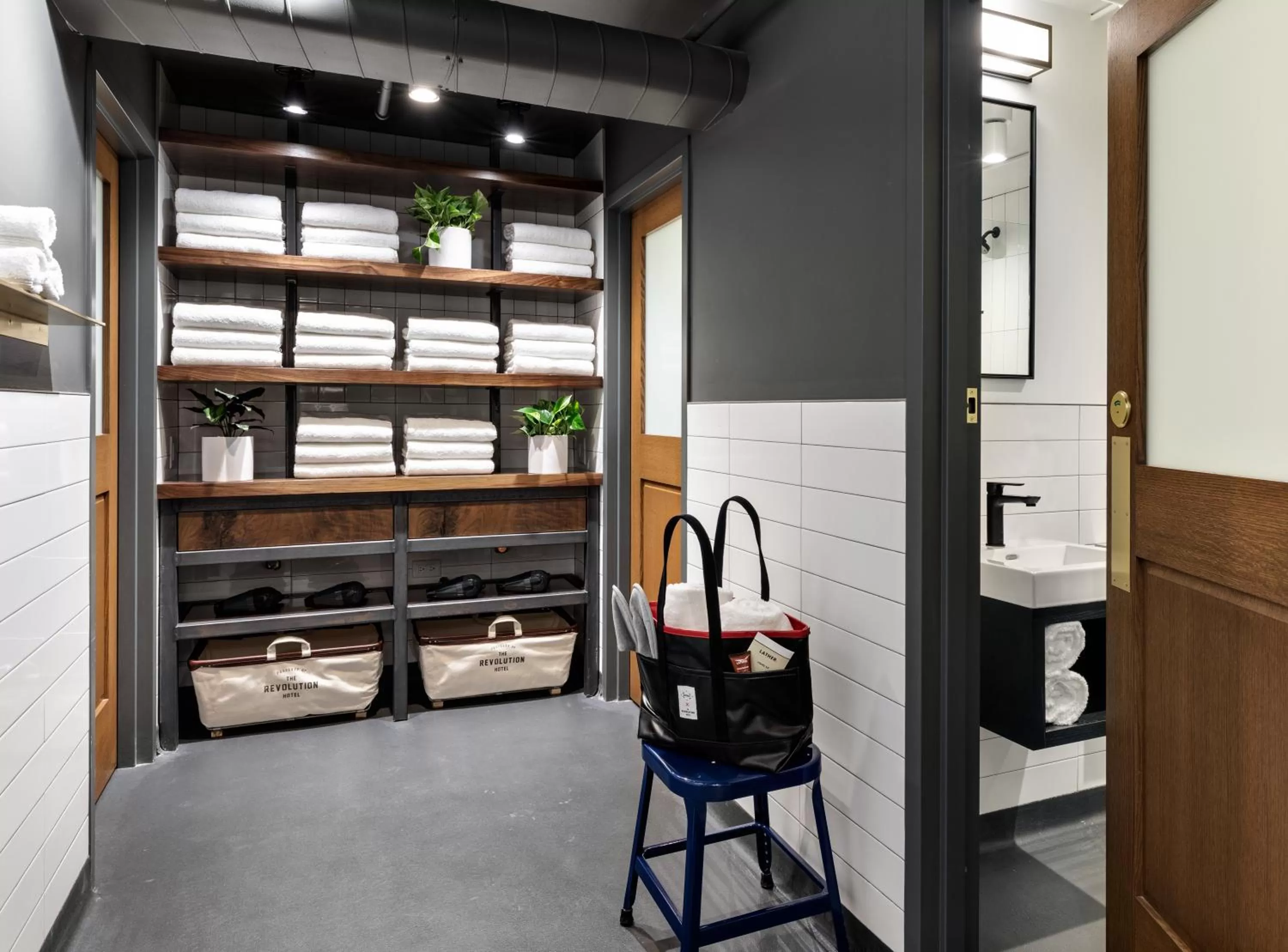 King Room Bathroom Down the Hall in The Revolution Hotel