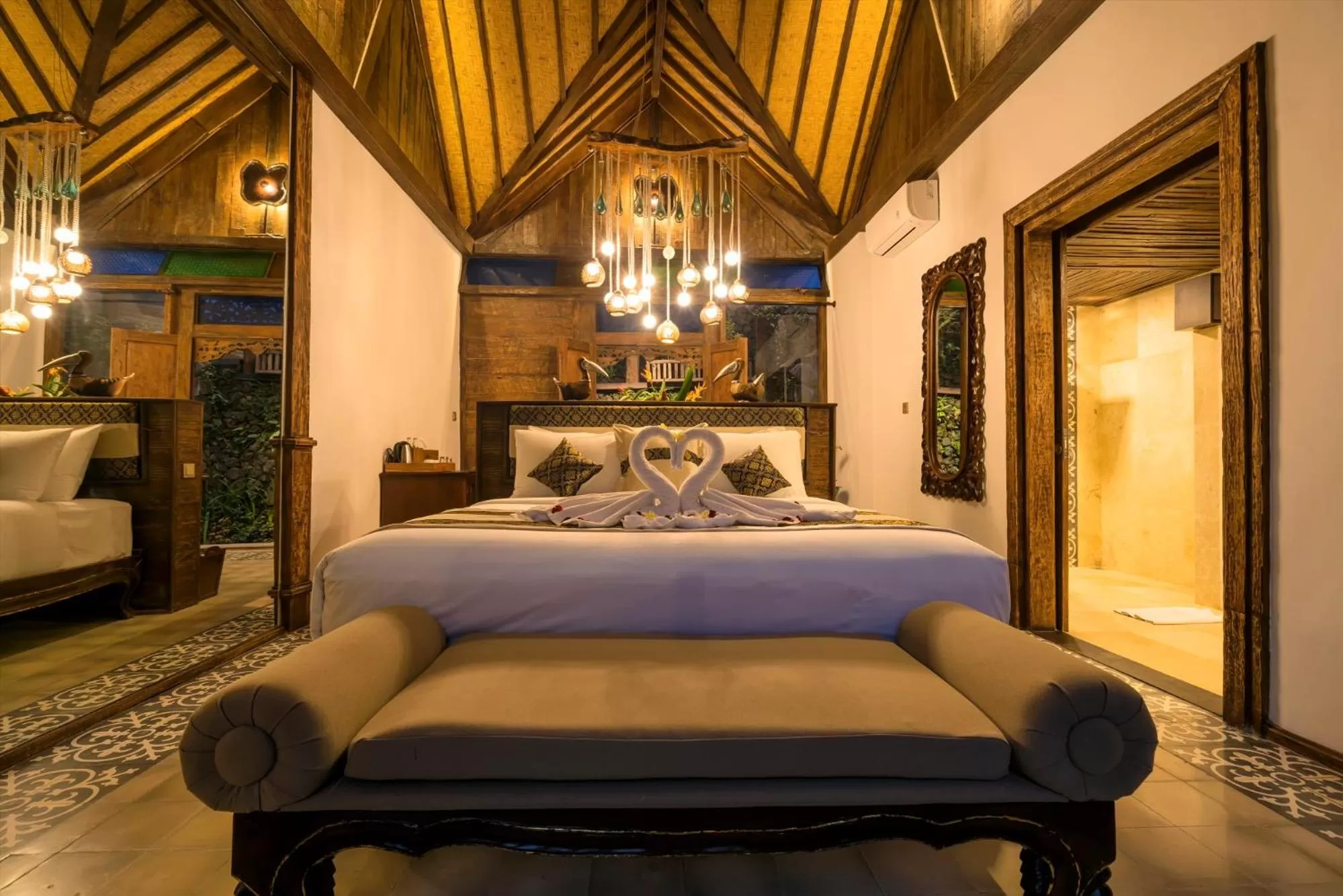 Decorative detail, Bed in Menzel Villa Ubud