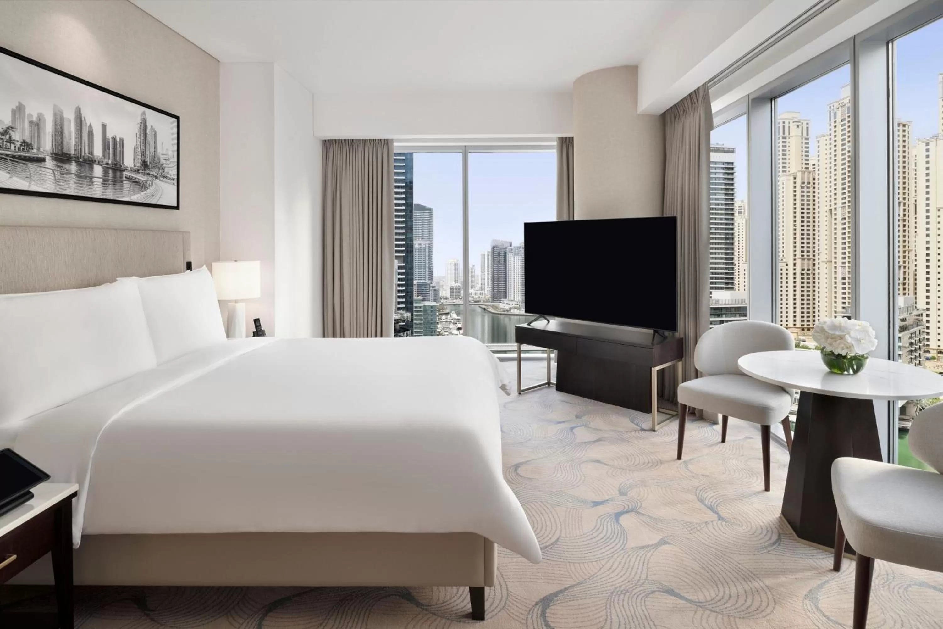 Premier King Suite with Sofa Bed and Marina View - Club Level in Address Dubai Marina