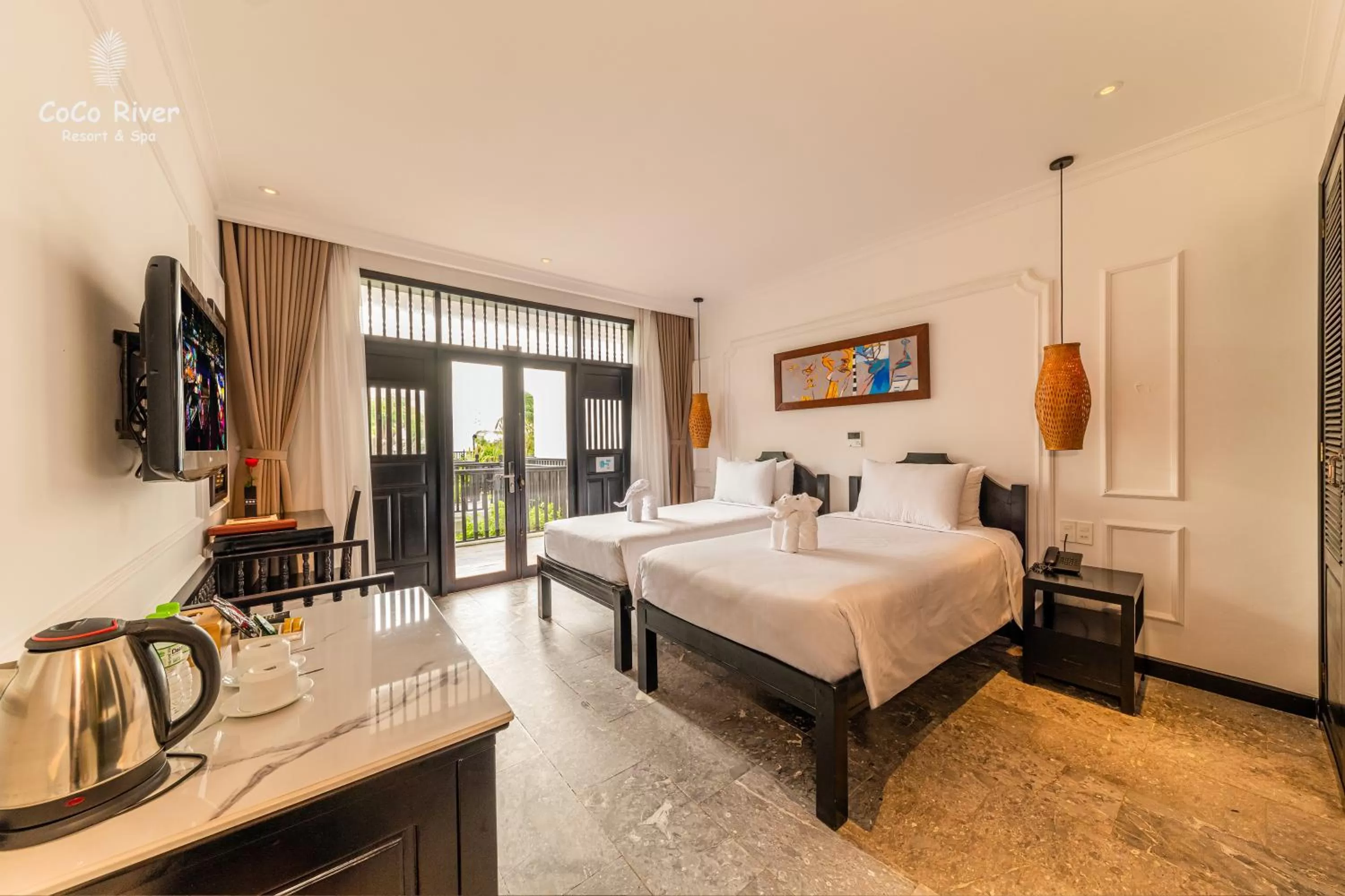 Deluxe Twin Room with Garden View in Hoi An Coco River Resort & Spa