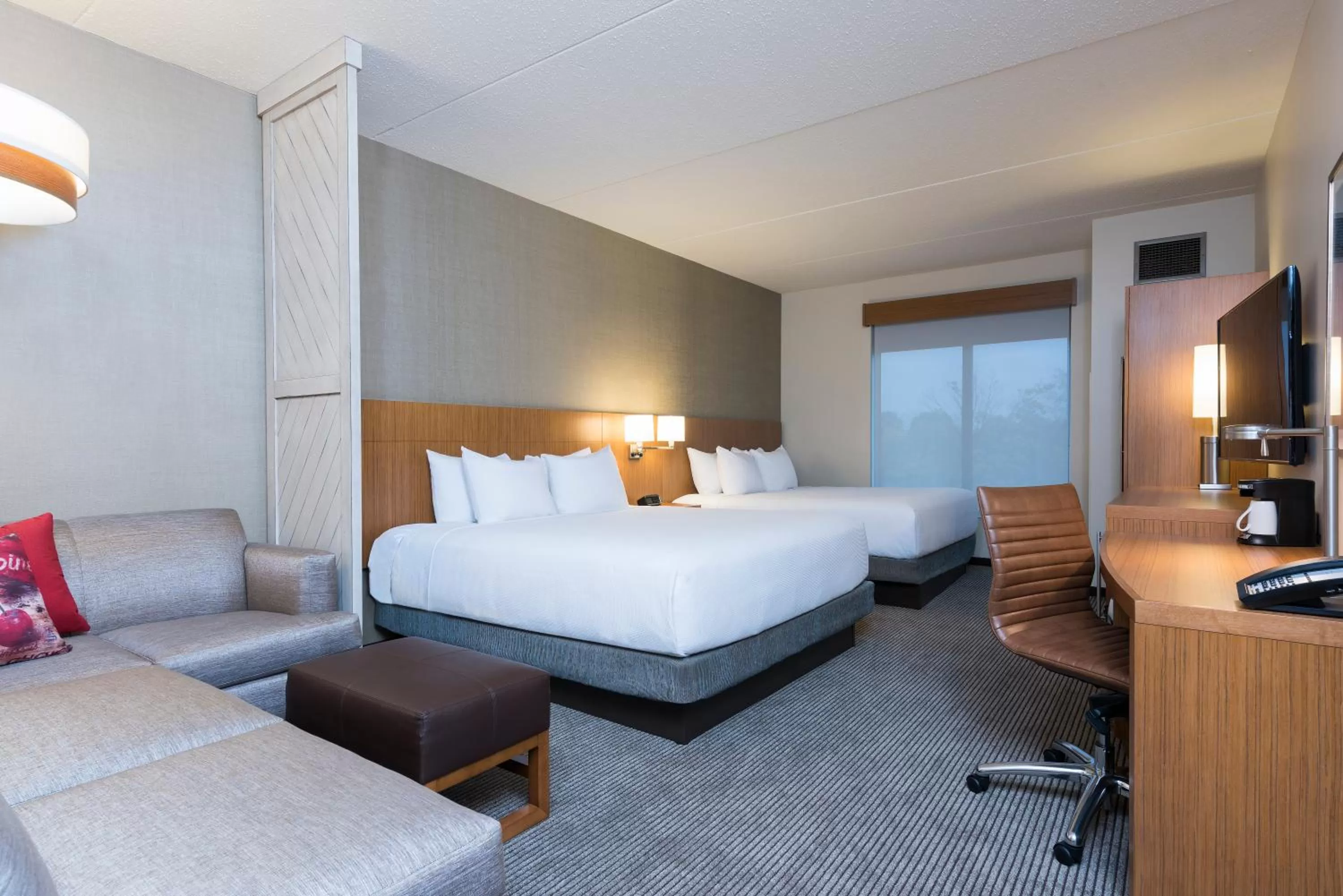 King Room with Two King Beds and Roll-In Shower - Disability Access in Hyatt Place Ann Arbor