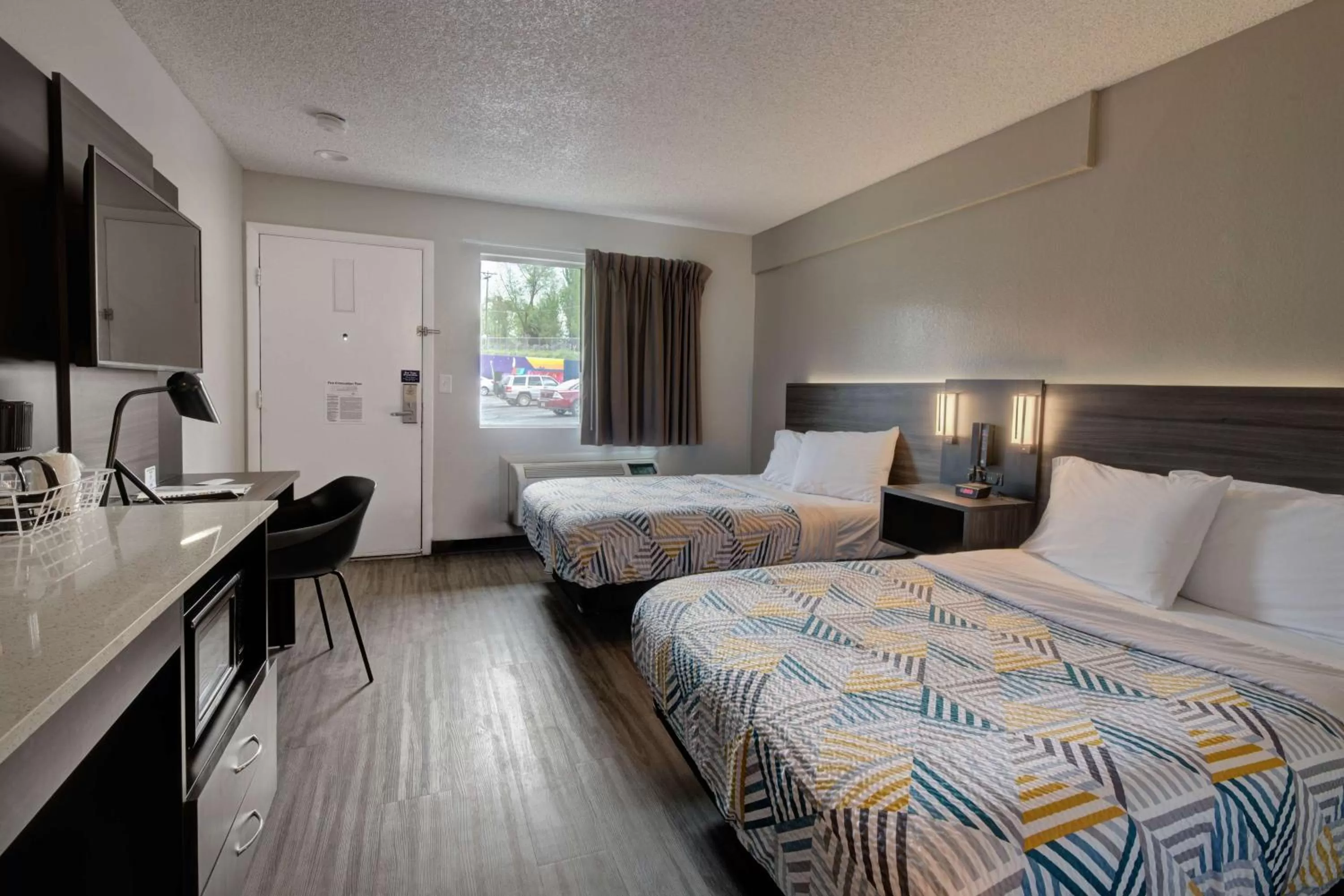 Queen Room with Two Queen Beds - Disability Access - Roll In Shower in Studio 6 Grand Junction, CO