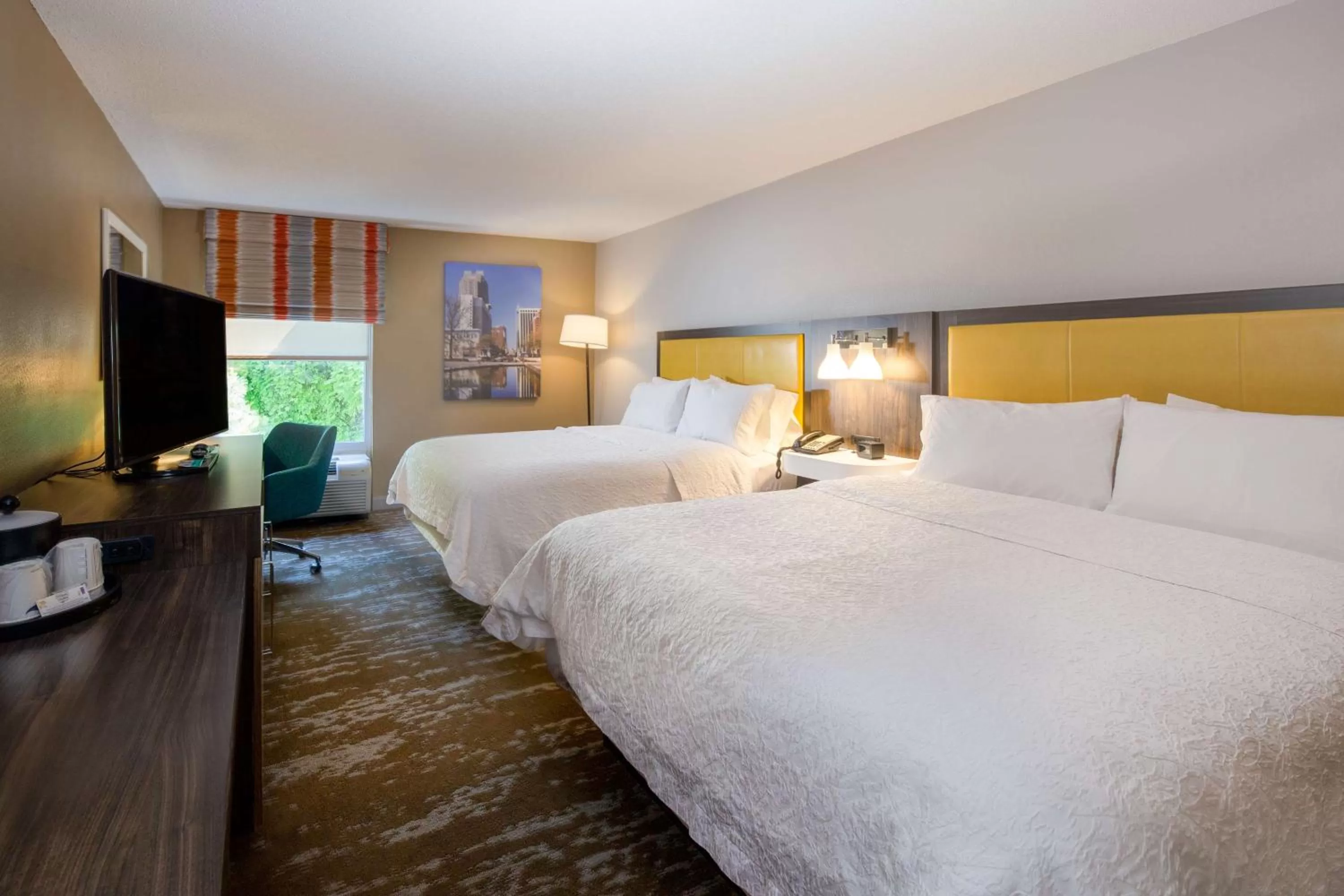 Room with Two Queen Beds - Non-Smoking in Hampton Inn & Suites Raleigh Cary Lenovo Center