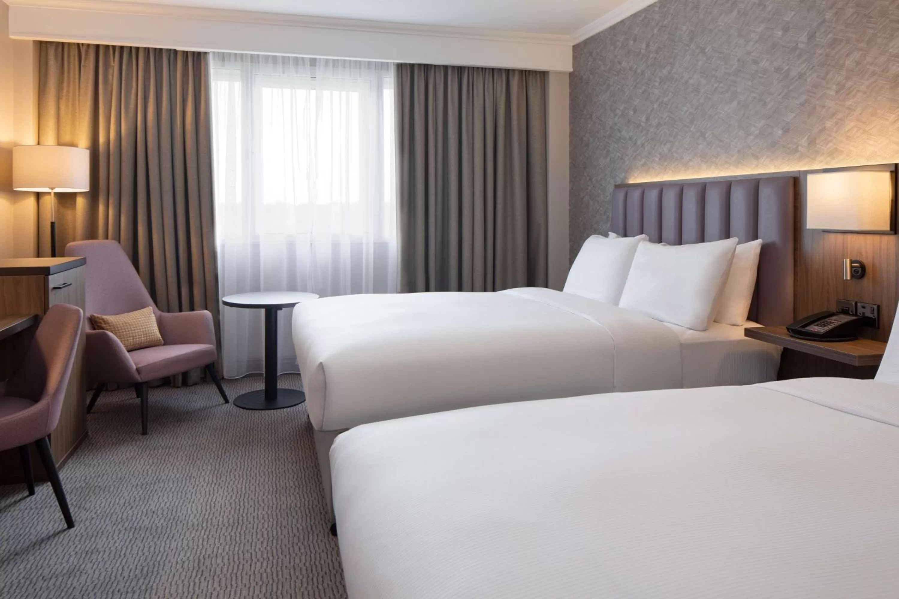 Queen Room with Two Queen Beds in DoubleTree by Hilton Dartford Bridge