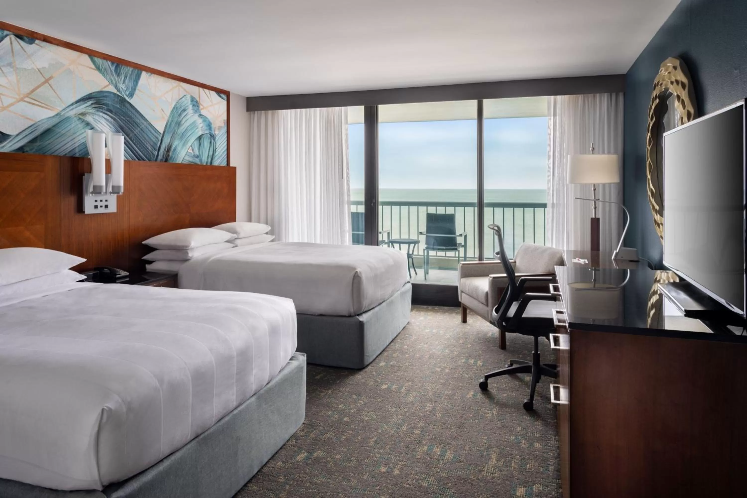 Premium Queen Room with Two Queen Beds and Oceanfront View in Hilton Beachfront Resort & Spa Hilton Head Island