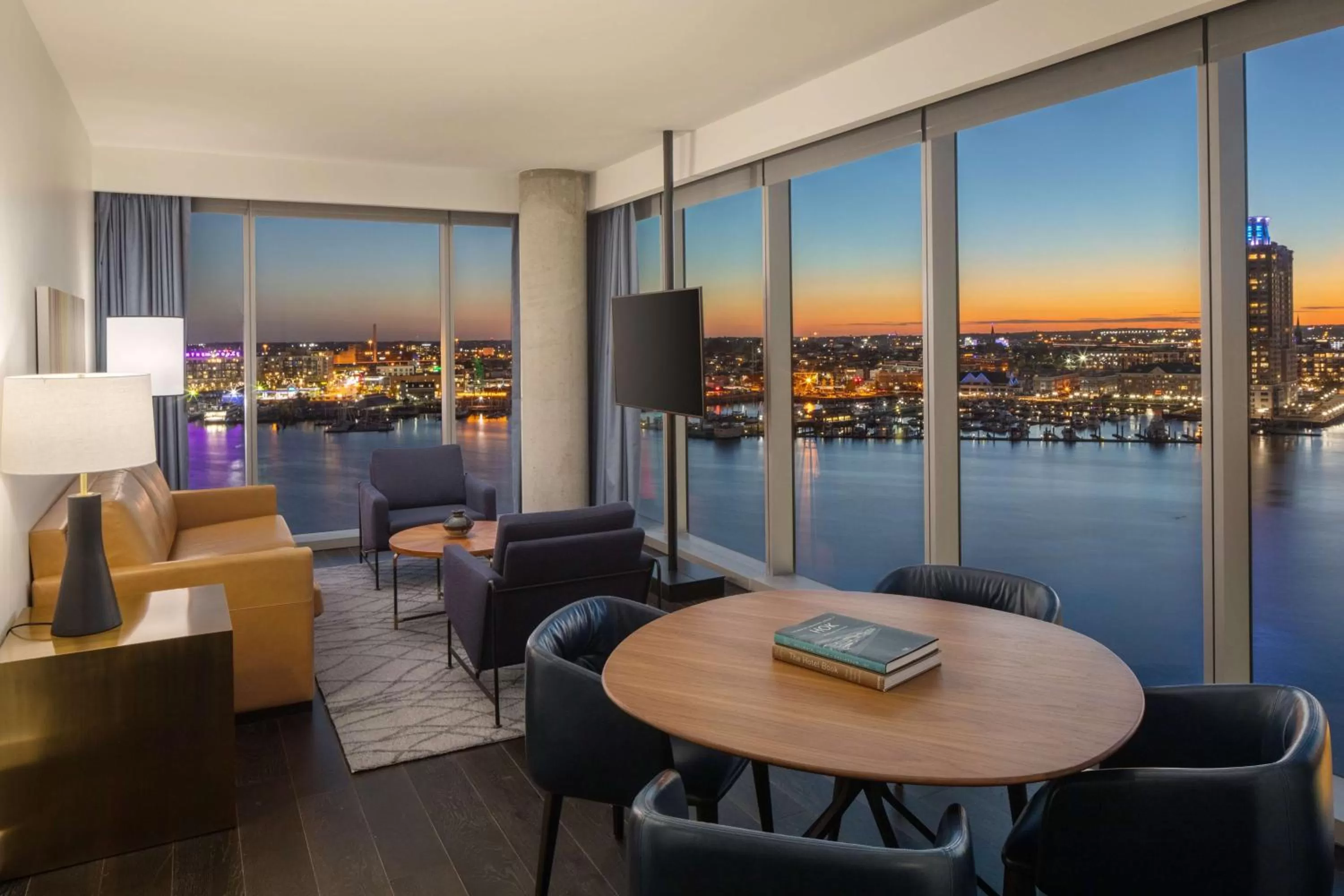 One-Bedroom King Suite with River View in Canopy By Hilton Baltimore Harbor Point - Newly Built