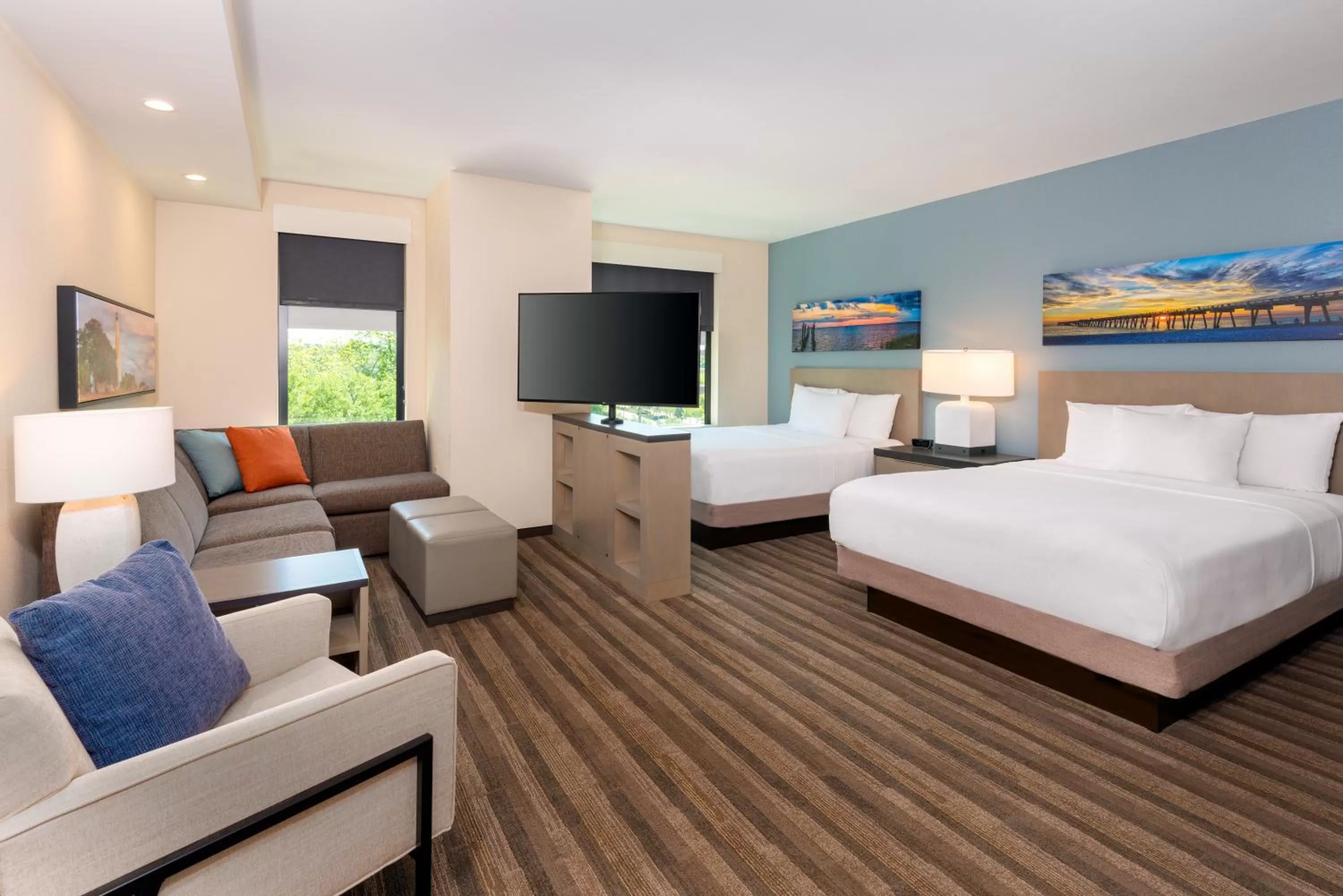 Studio Suite with Two Queen Beds with Sofa Bed, Kitchen and Tub - Disability Access in Hyatt House Tallahassee Capitol University