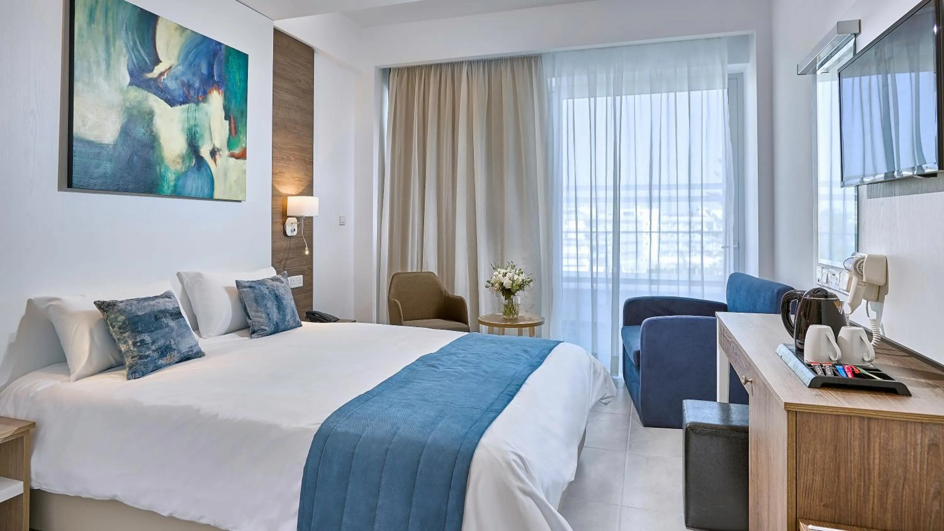 Double or Twin Room with Side Sea View in Gaia Sun N Blue Hotel