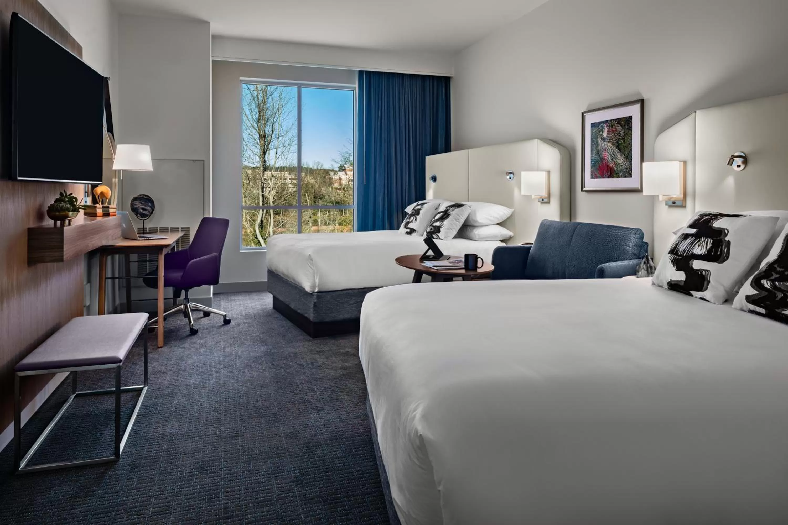 Standard Queen Room with Two Queen Beds and Mobility Accessible Roll-In Shower in Crowne Plaza North Augusta, by IHG