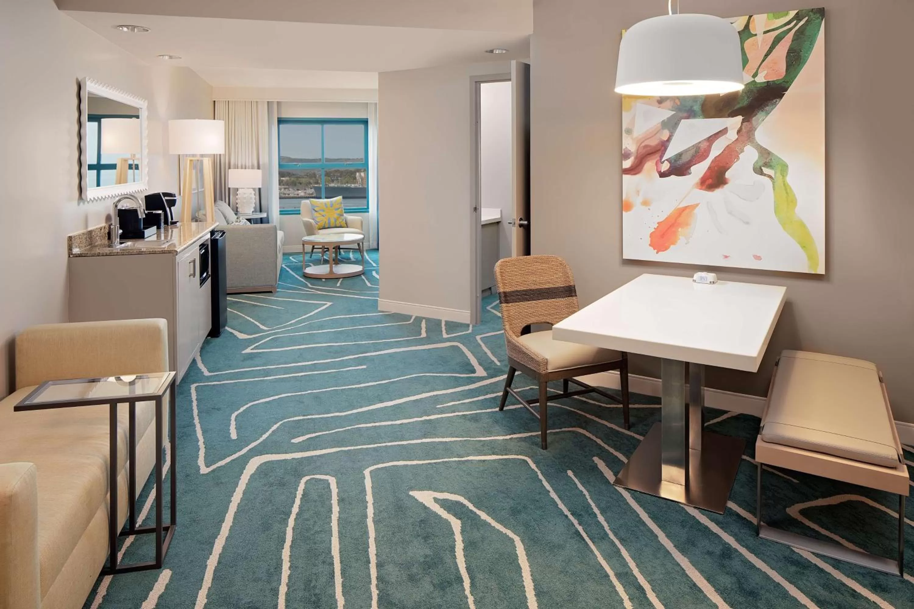 Corner King Suite with Bay View in Embassy Suites by Hilton San Diego Bay Downtown