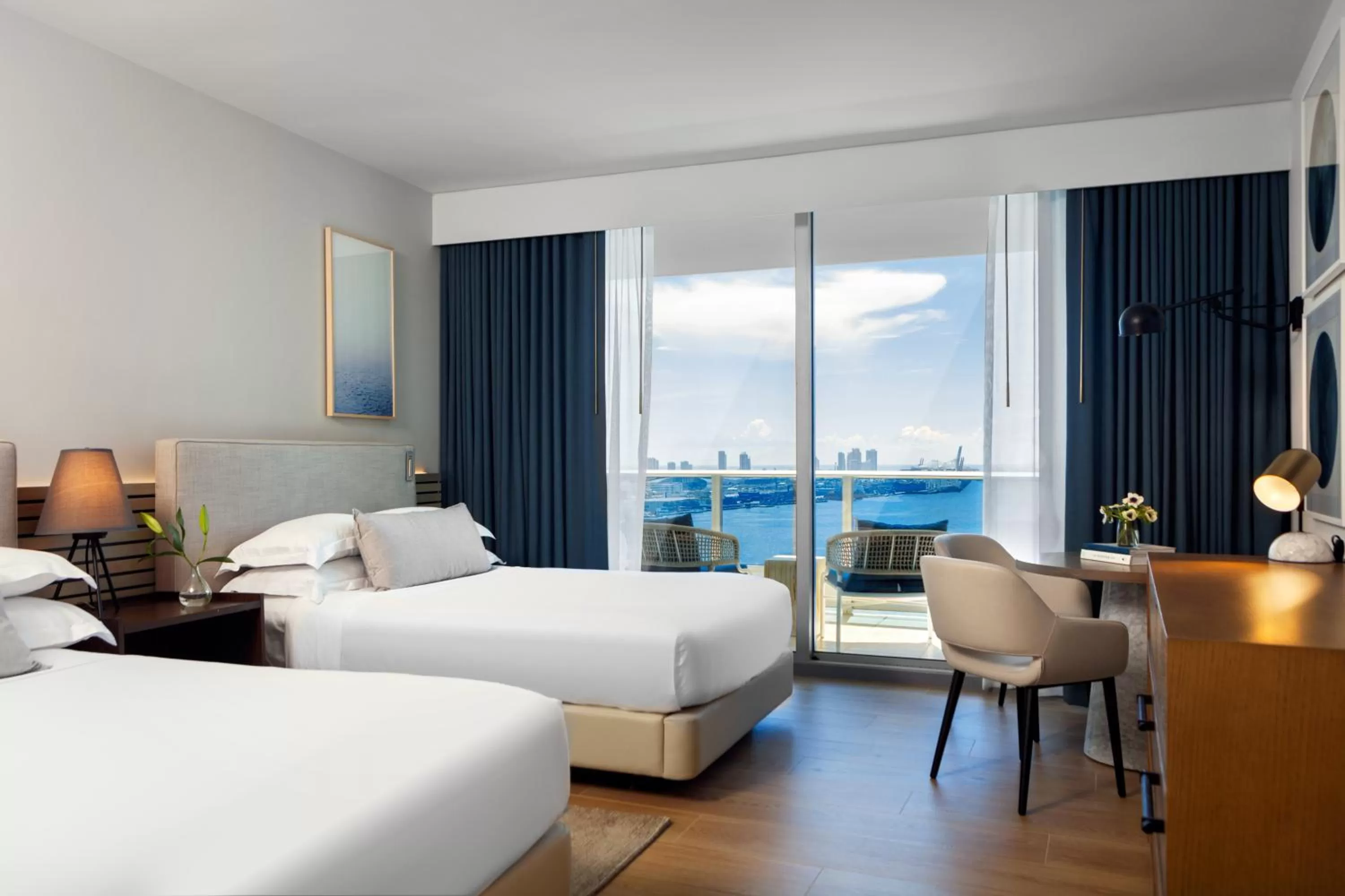 Double Room with Two Double Beds and Water View in Kimpton EPIC Hotel by IHG