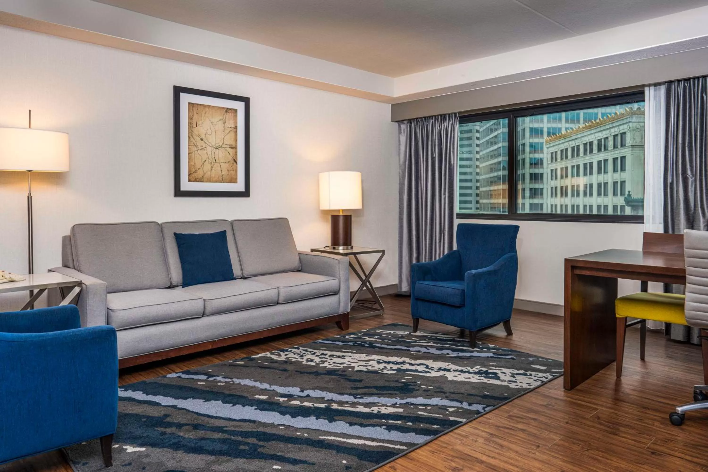 Corner Suite with Two Double Beds in Embassy Suites by Hilton Indianapolis Downtown